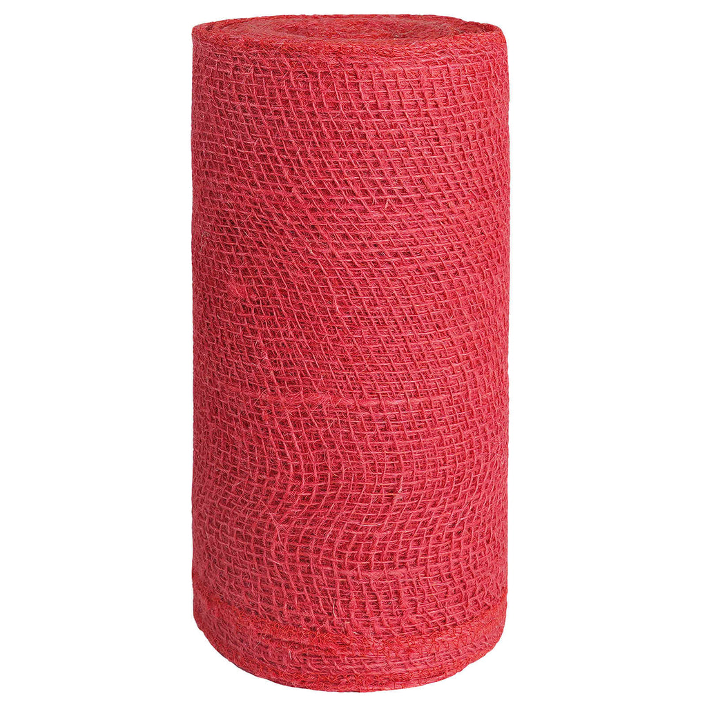 vidaXL Rolka Jutowa Czerwony 25 x 1000 cm