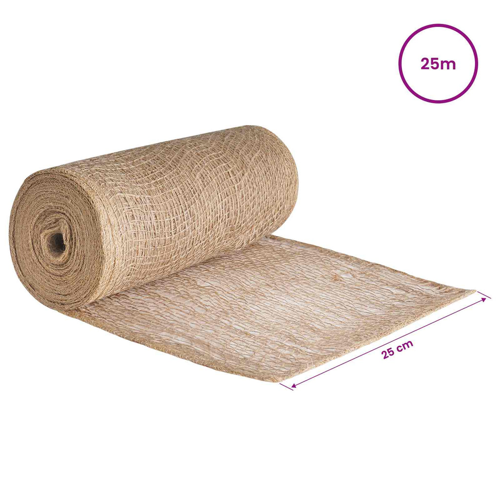 vidaXL Rolka Jutowa Naturalny 25 x 2500 cm