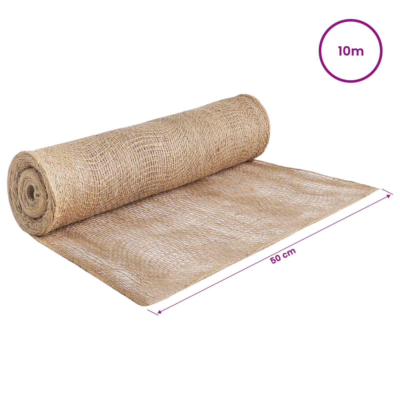 vidaXL Rolka Jutowa 50 x 1000 cm