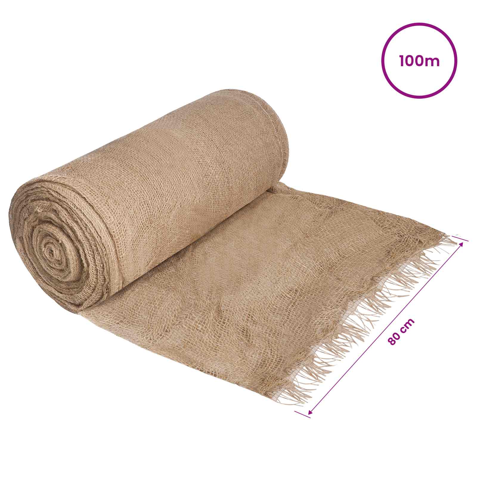 vidaXL Rolka Jutowa Naturalny 160 x 10000 cm