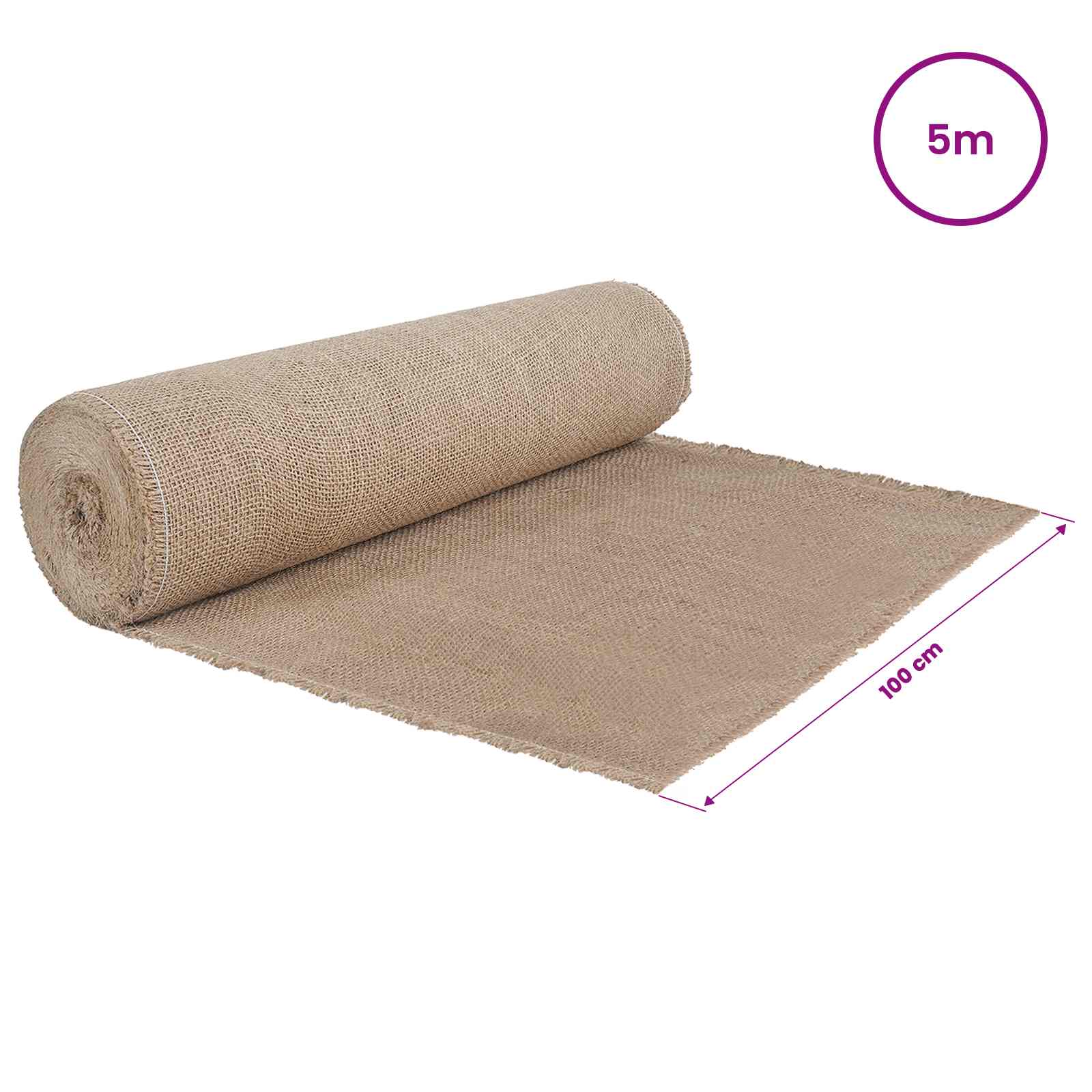 vidaXL Rolka Jutowa Naturalny 100 x 500 cm