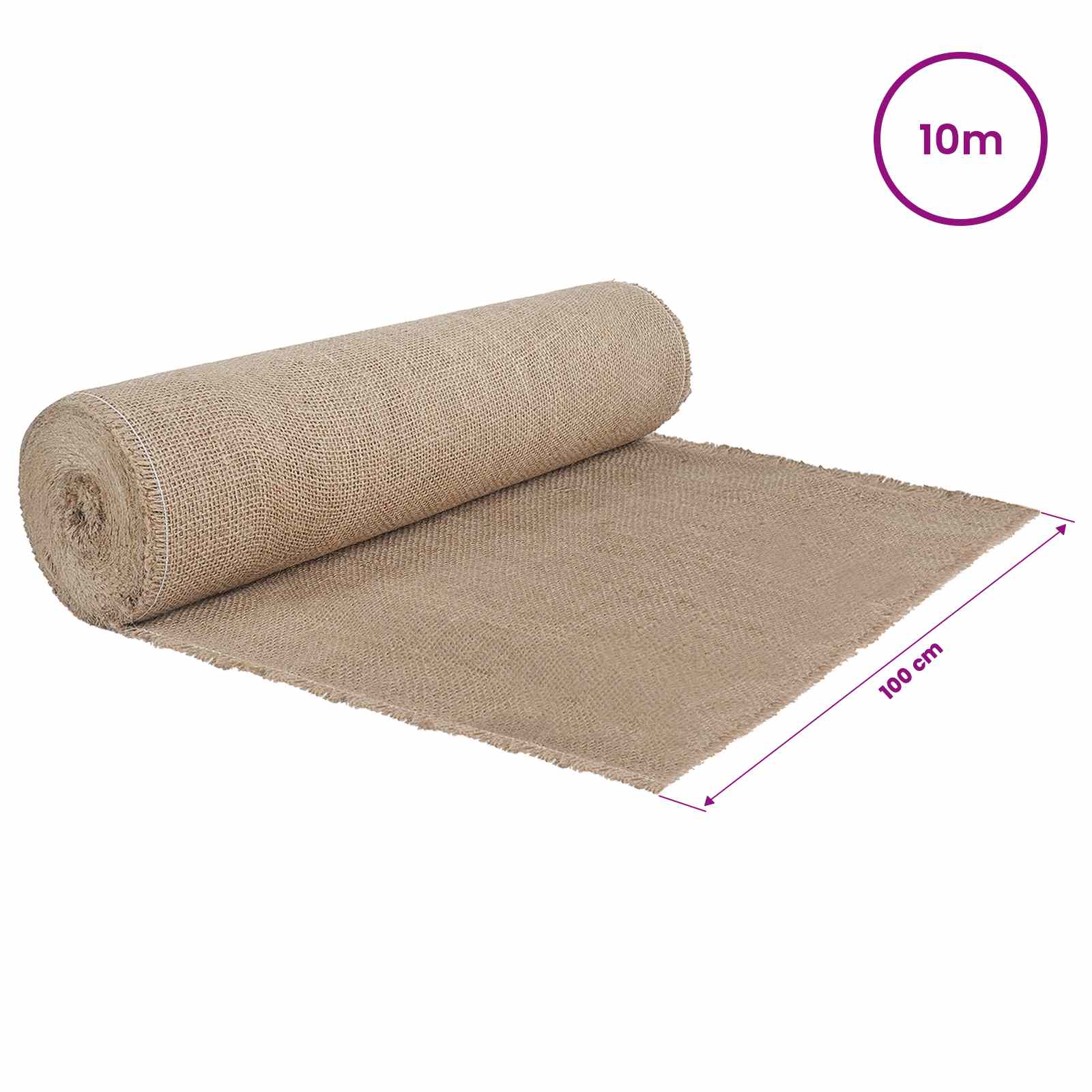 vidaXL Rolka Jutowa Naturalny 100 x 1000 cm