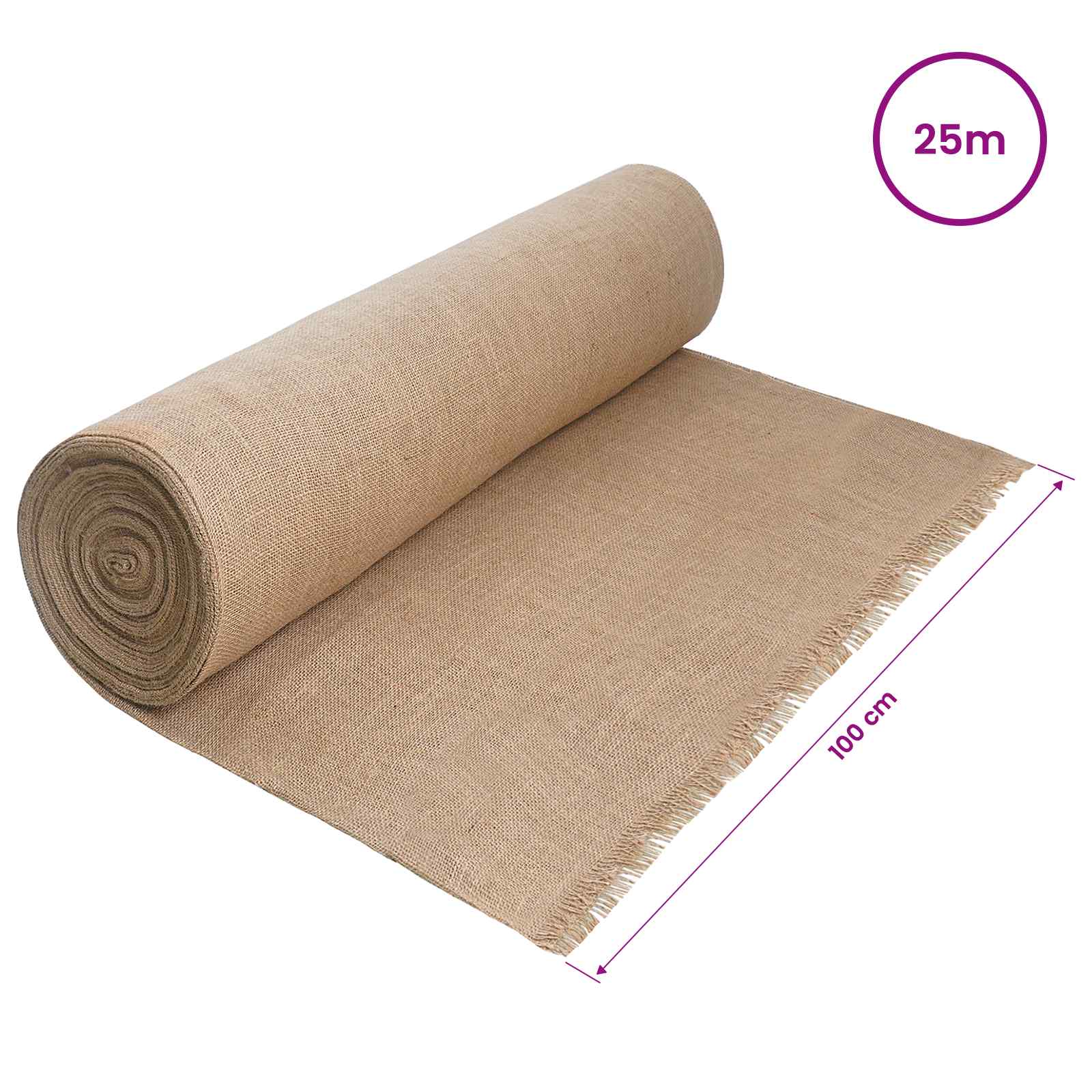 vidaXL Rolka Jutowa Naturalny 200 x 2500 cm