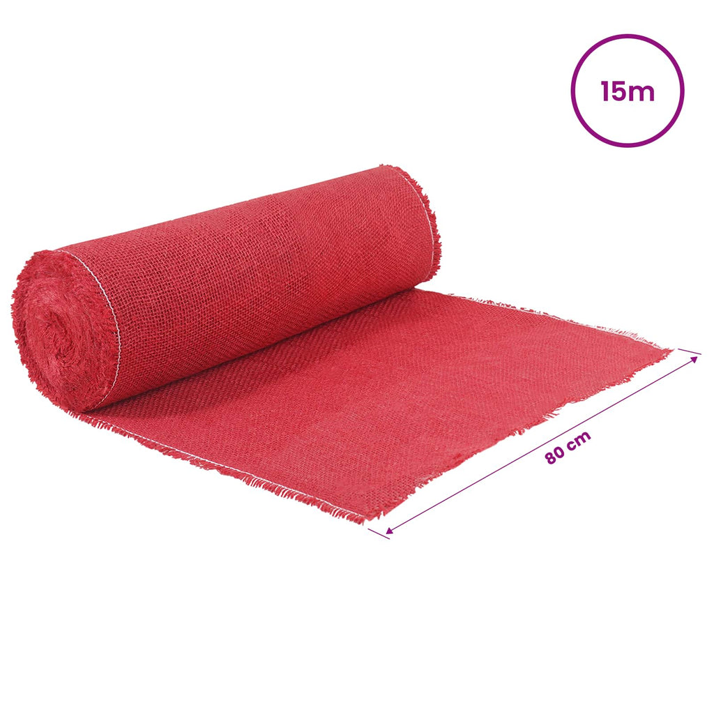 vidaXL Rolka Jutowa 160 x 1500 cm czerwony