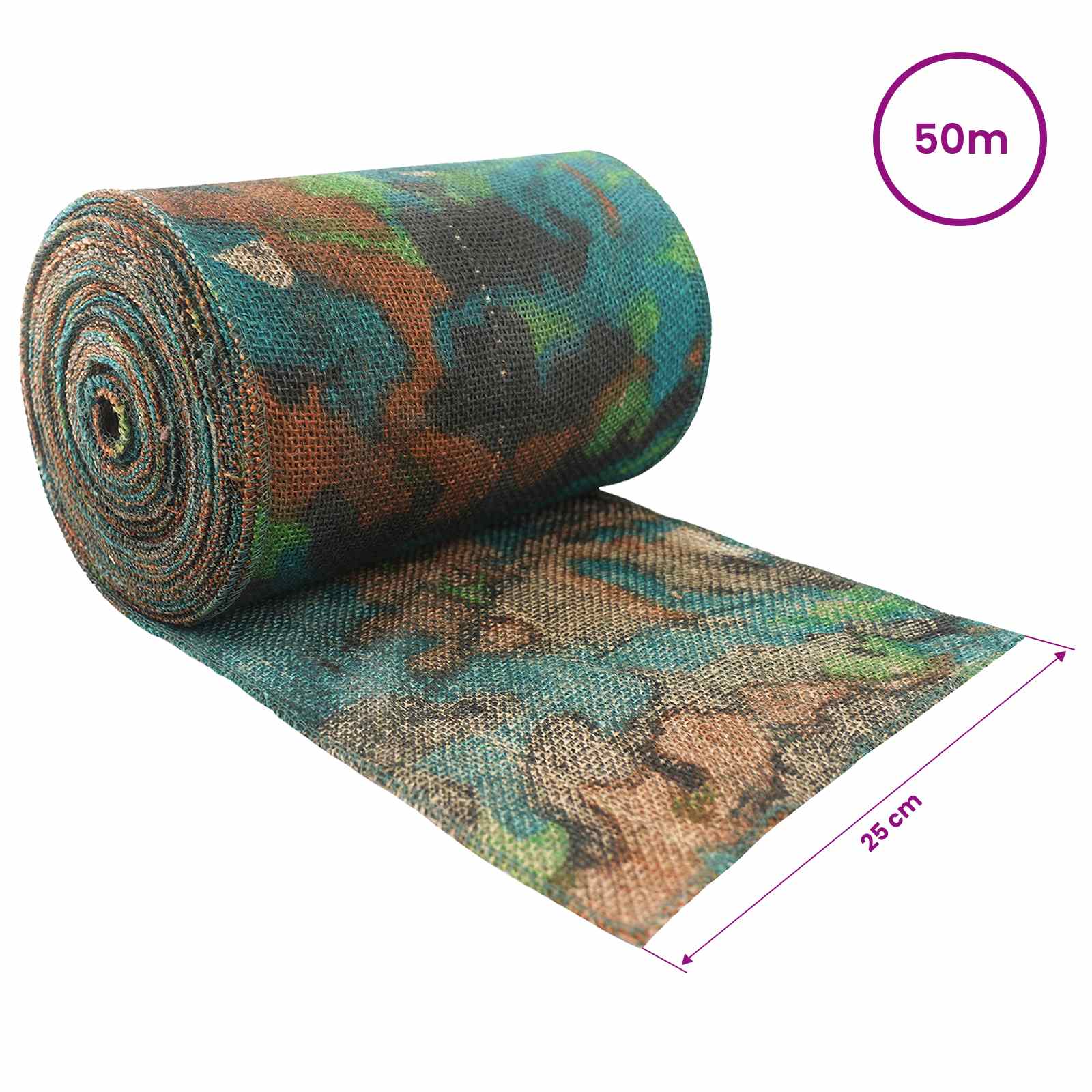 vidaXL Rolka Jutowa Moro 25 x 5000 cm
