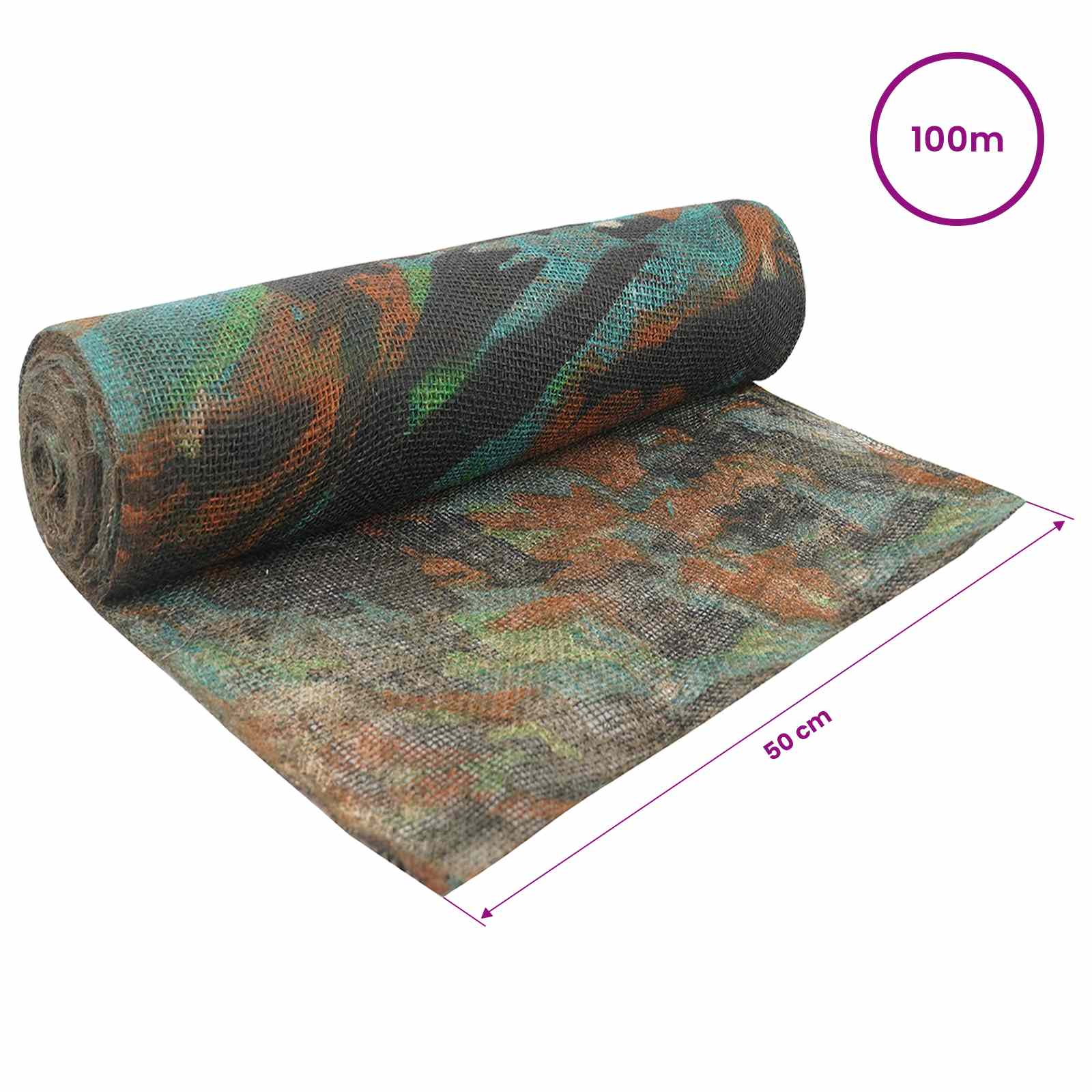 vidaXL Rolka Jutowa Moro 50 x 10000 cm