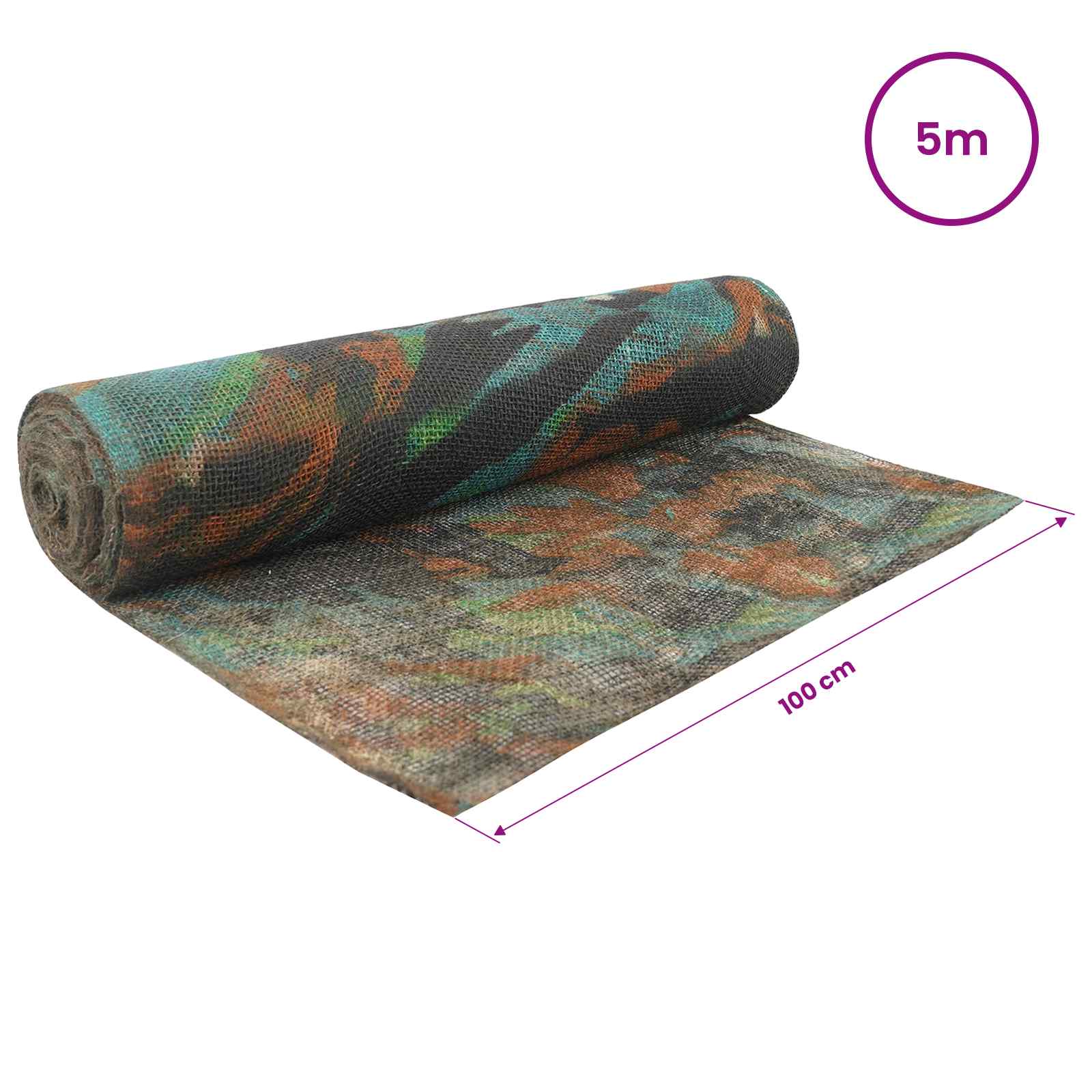 vidaXL Rolka Jutowa Moro 100 x 500 cm