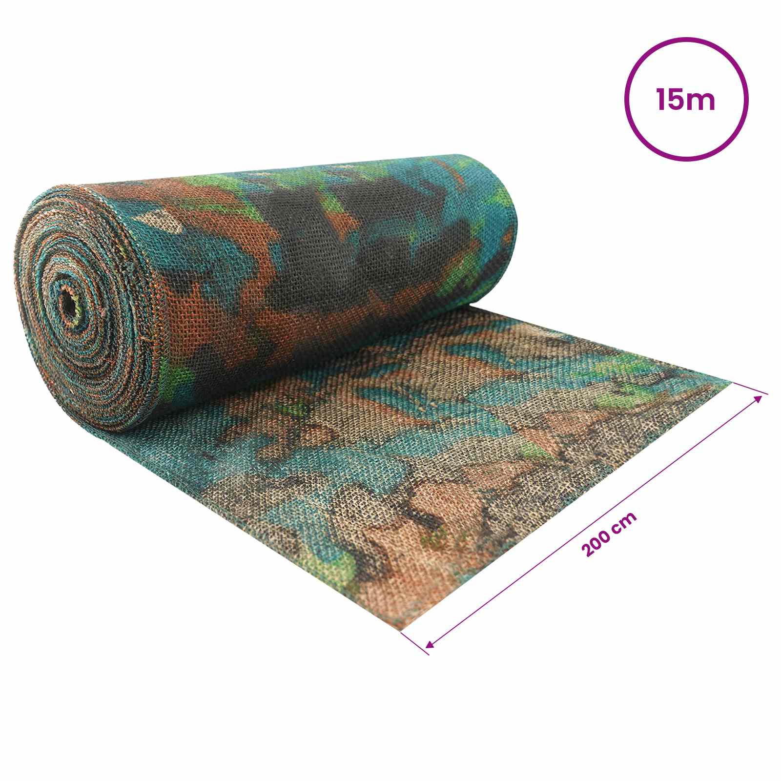 vidaXL Rolka Jutowa Moro 200 x 1500 cm