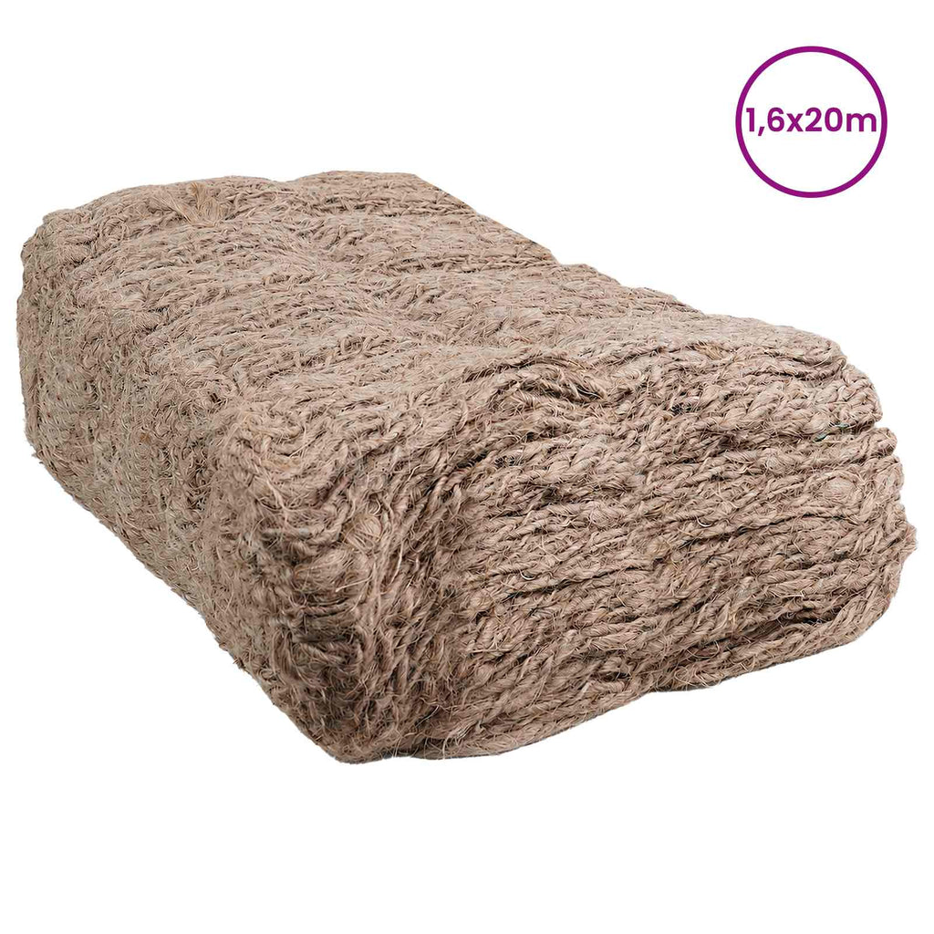 vidaXL Mata embankment z juty naturalny 1,6 x 20 m 100% Juta Tossa