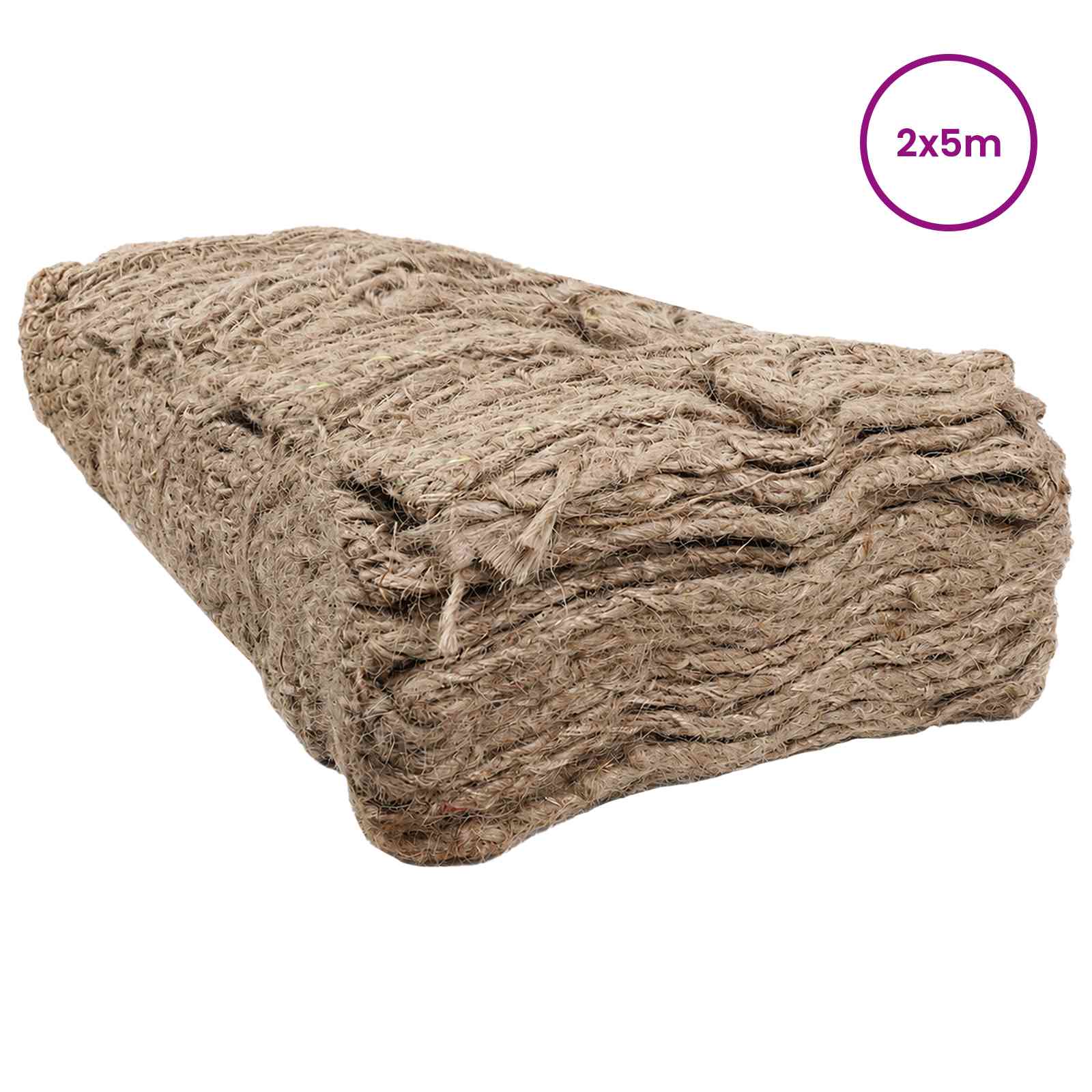 vidaXL Mata embankment z juty naturalny 2 x 5 m 100% Juta Tossa