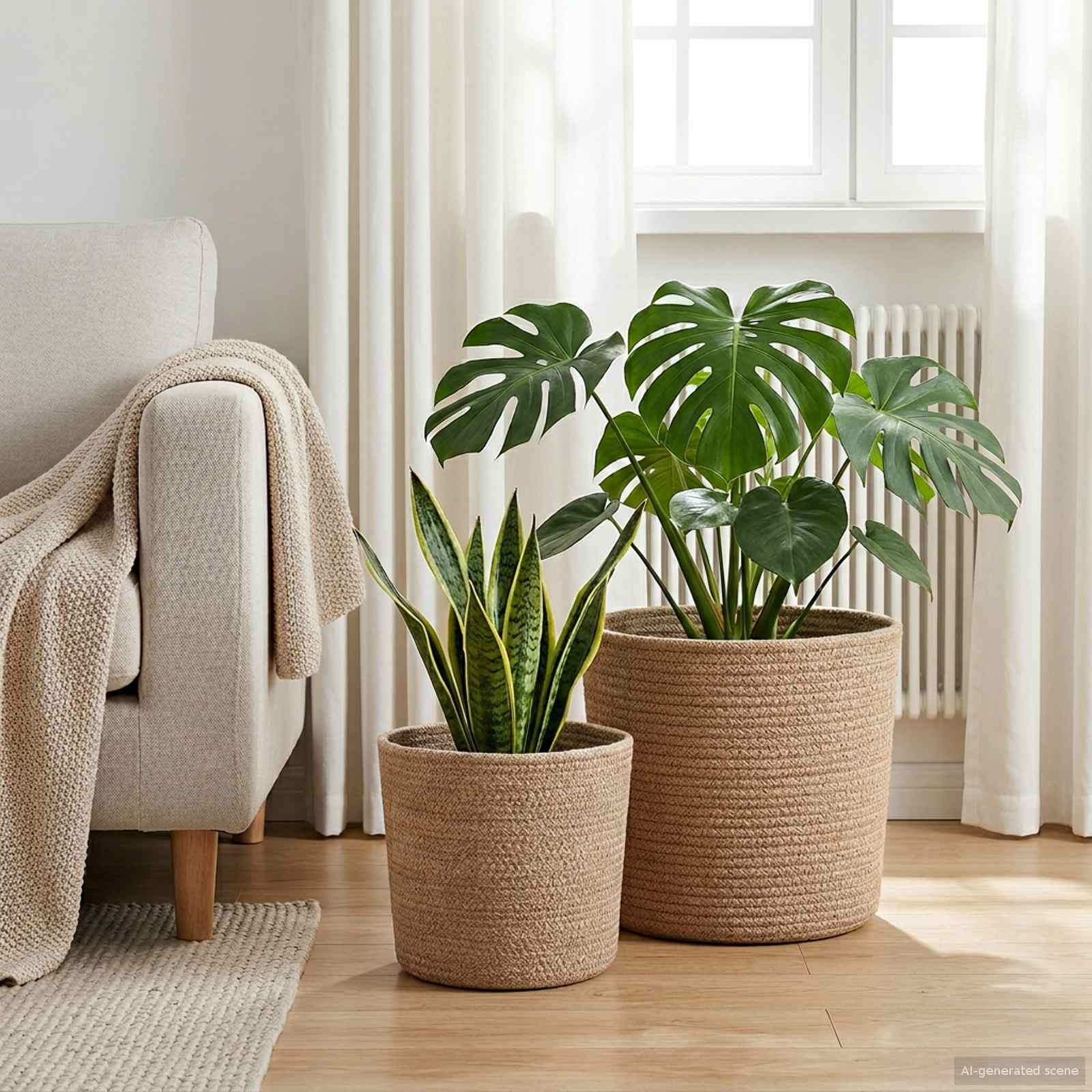 vidaXL Zestaw doniczek 2 pcs naturalny Ø 28 x 28 cm 100% Juta Tossa