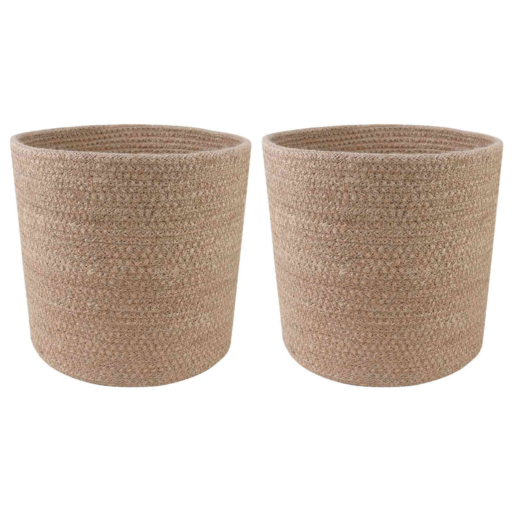 vidaXL Zestaw doniczek 2 pcs naturalny Ø 21 x 21 cm 100% Juta Tossa