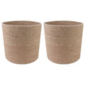 vidaXL Zestaw doniczek 2 pcs naturalny Ø 21 x 21 cm 100% Juta Tossa