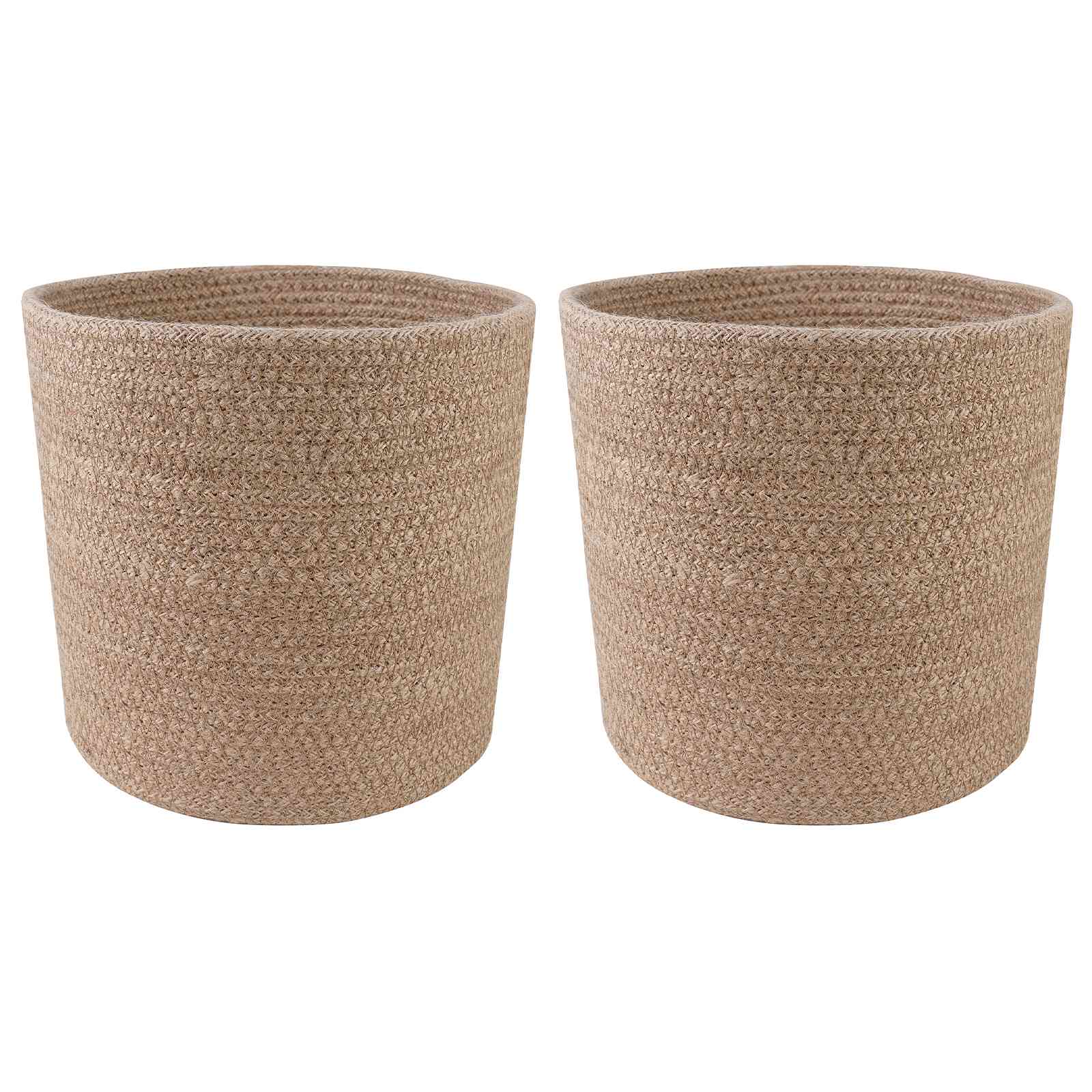 vidaXL Zestaw doniczek 2 pcs naturalny Ø 21 x 21 cm 100% Juta Tossa