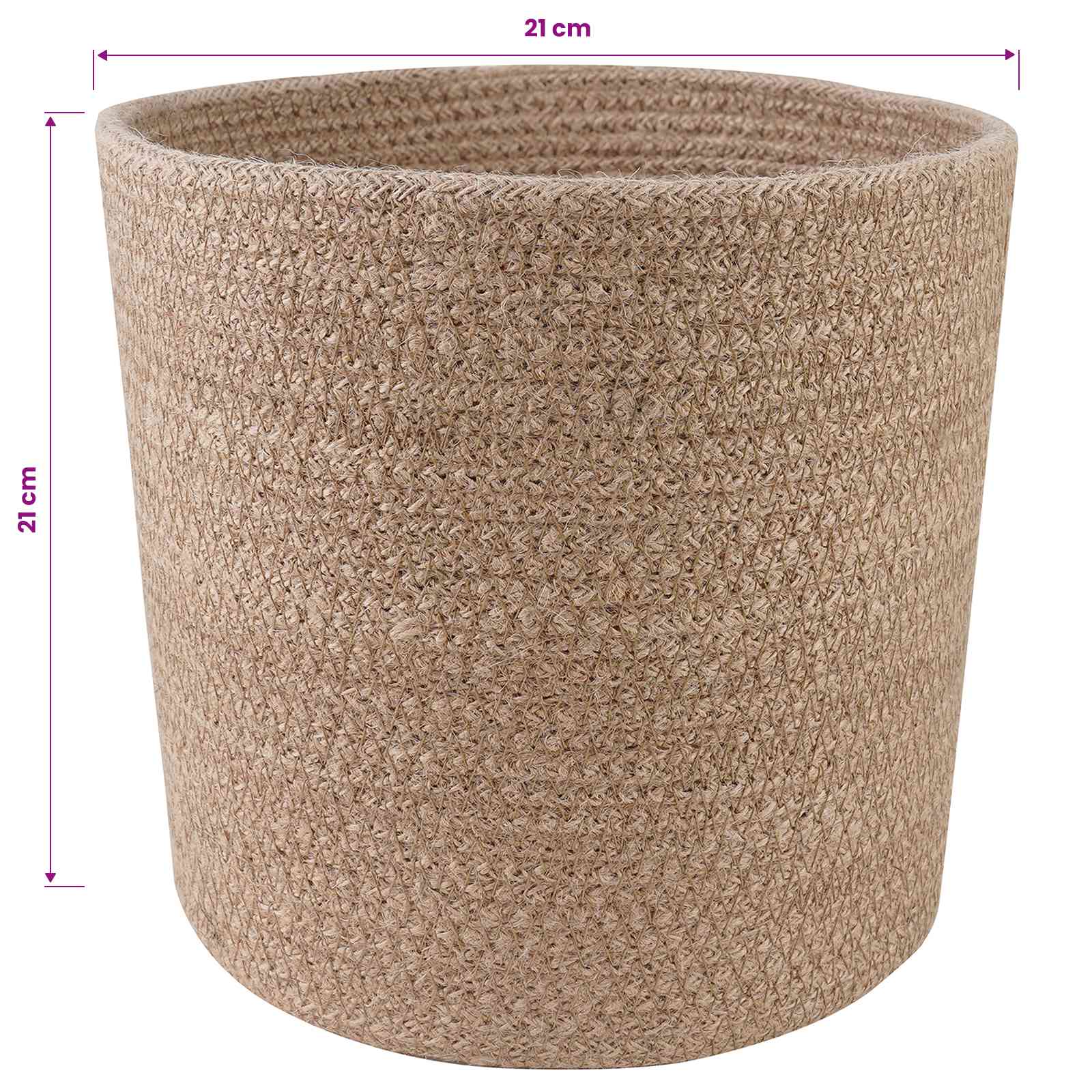 vidaXL Zestaw doniczek 2 pcs naturalny Ø 21 x 21 cm 100% Juta Tossa