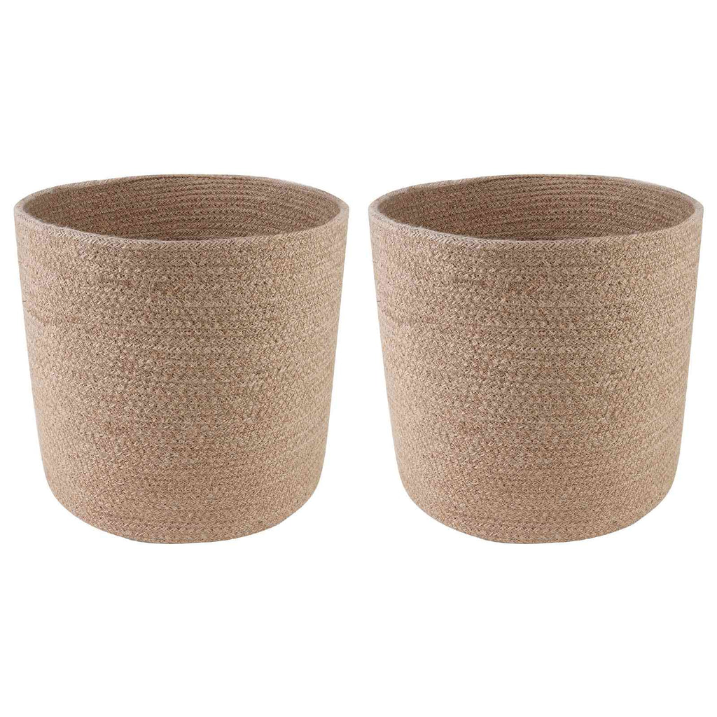 vidaXL Zestaw doniczek 2 pcs naturalny Ø 28 x 28 cm 100% Juta Tossa