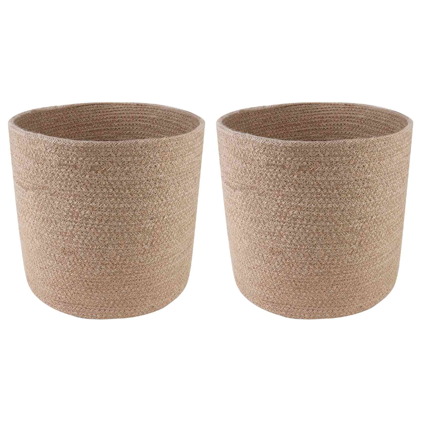 vidaXL Zestaw doniczek 2 pcs naturalny Ø 28 x 28 cm 100% Juta Tossa