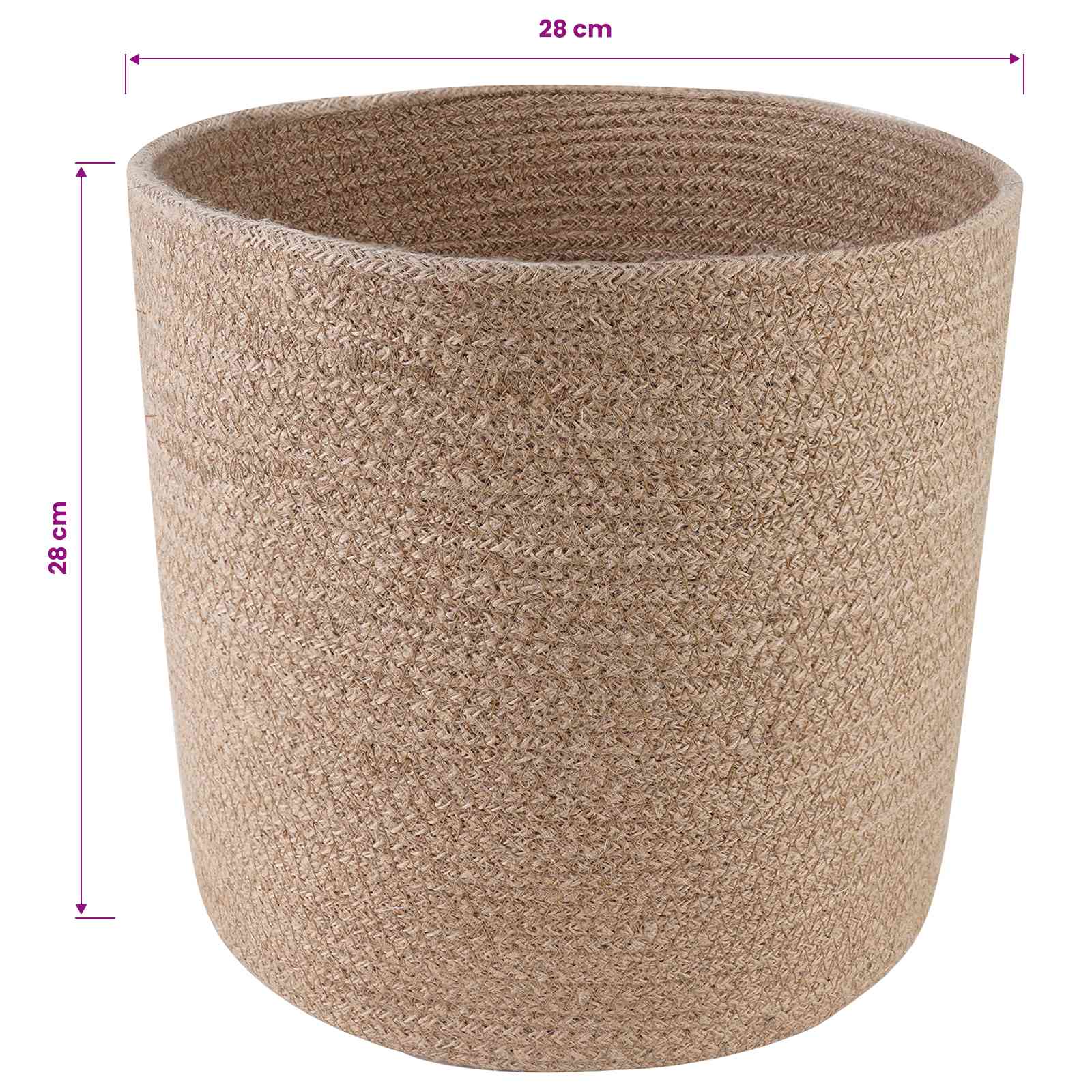 vidaXL Zestaw doniczek 2 pcs naturalny Ø 28 x 28 cm 100% Juta Tossa