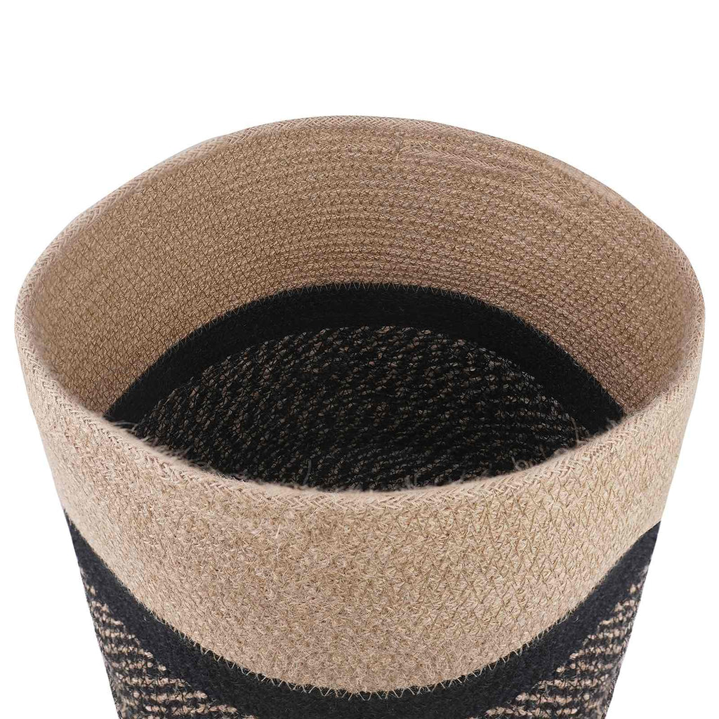 vidaXL Zestaw doniczek 2 pcs Naturalny i czarny Ø 28 x 28 cm