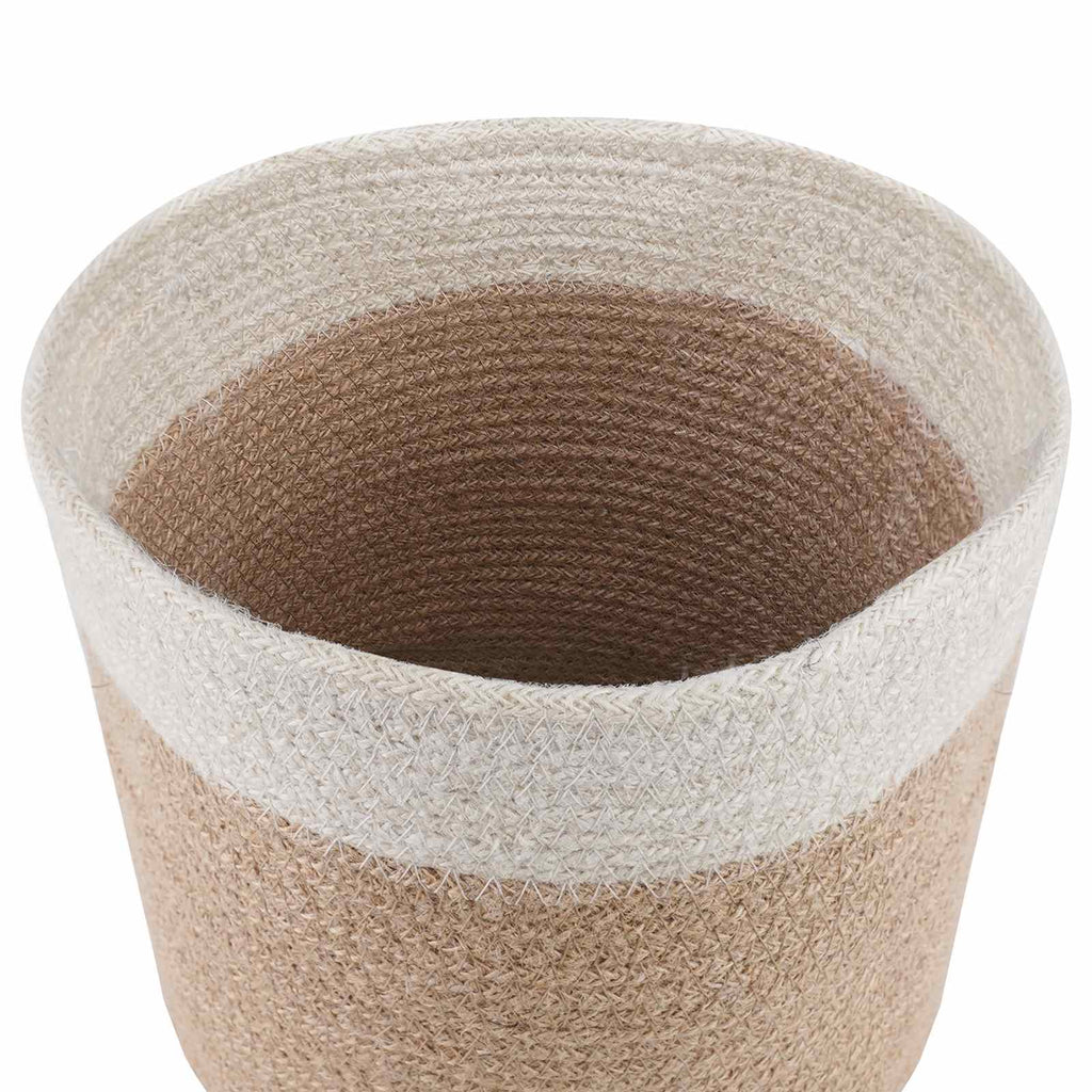 vidaXL Zestaw doniczek 2 pcs Naturalne i białe Ø 21 x 21 cm