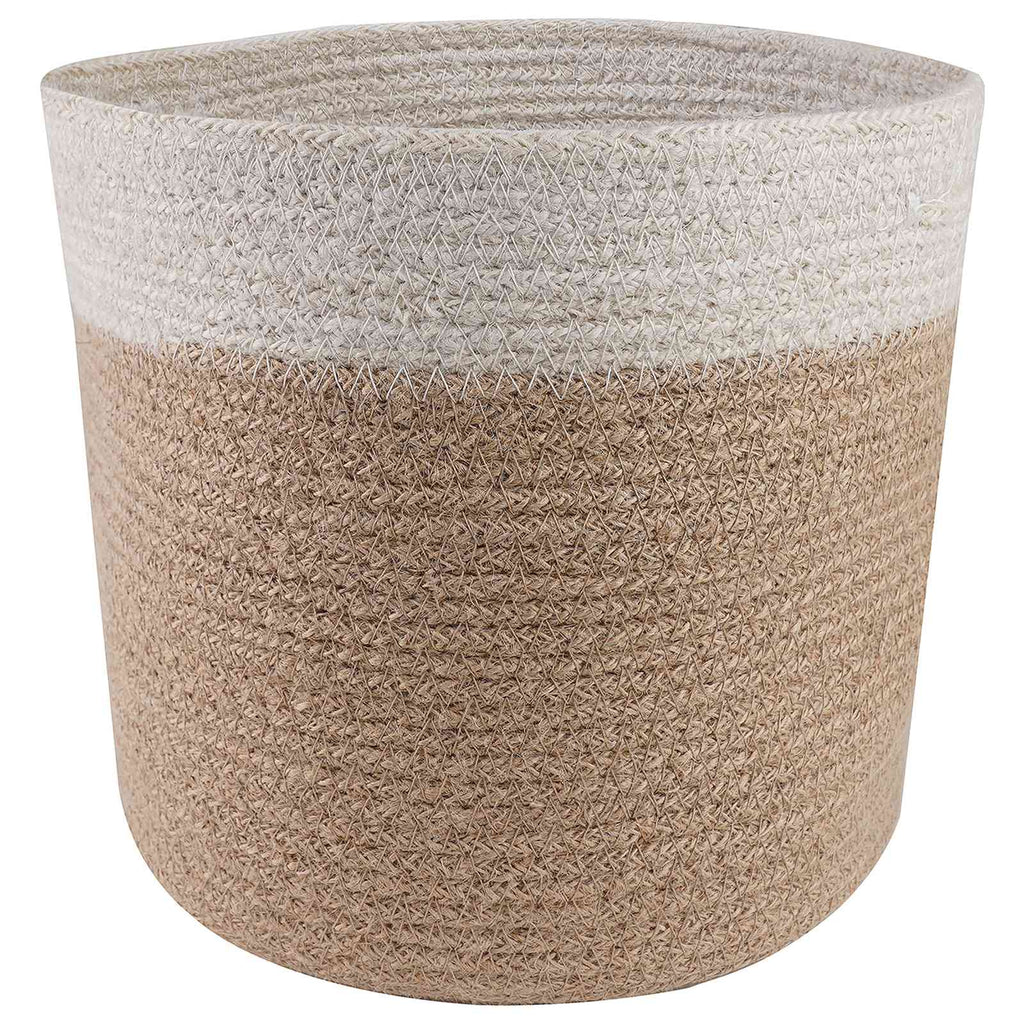 vidaXL Zestaw doniczek 2 pcs Naturalne i białe Ø 21 x 21 cm