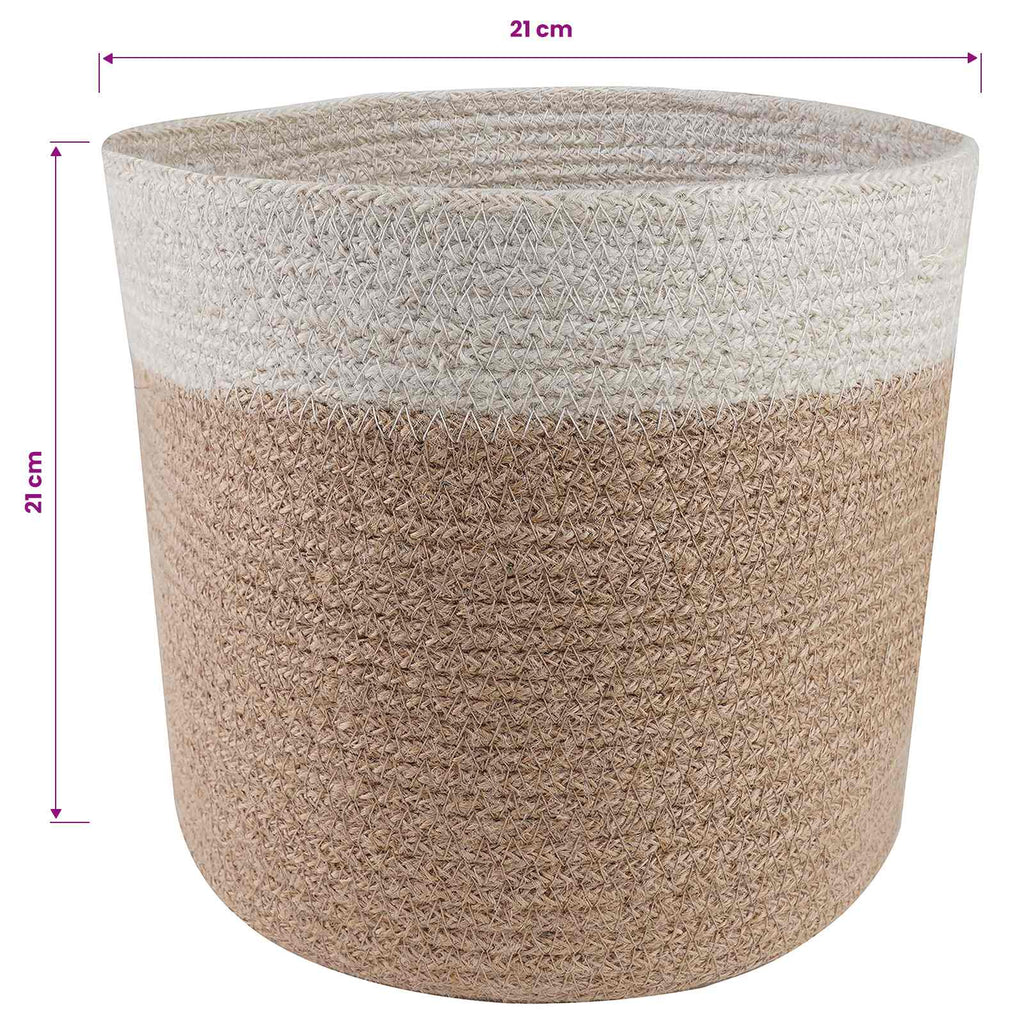 vidaXL Zestaw doniczek 2 pcs Naturalne i białe Ø 21 x 21 cm
