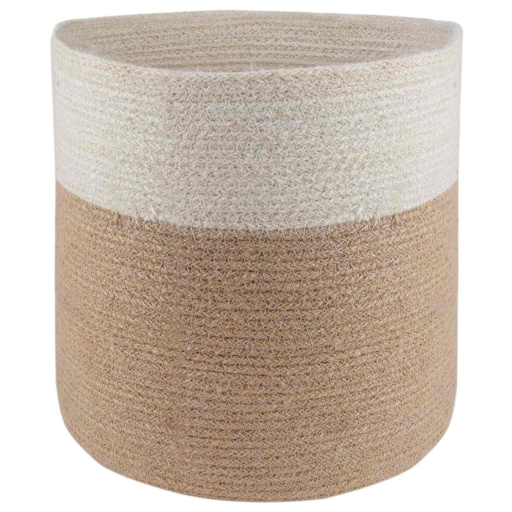 vidaXL Zestaw doniczek 2 pcs Naturalne i białe Ø 28 x 28 cm