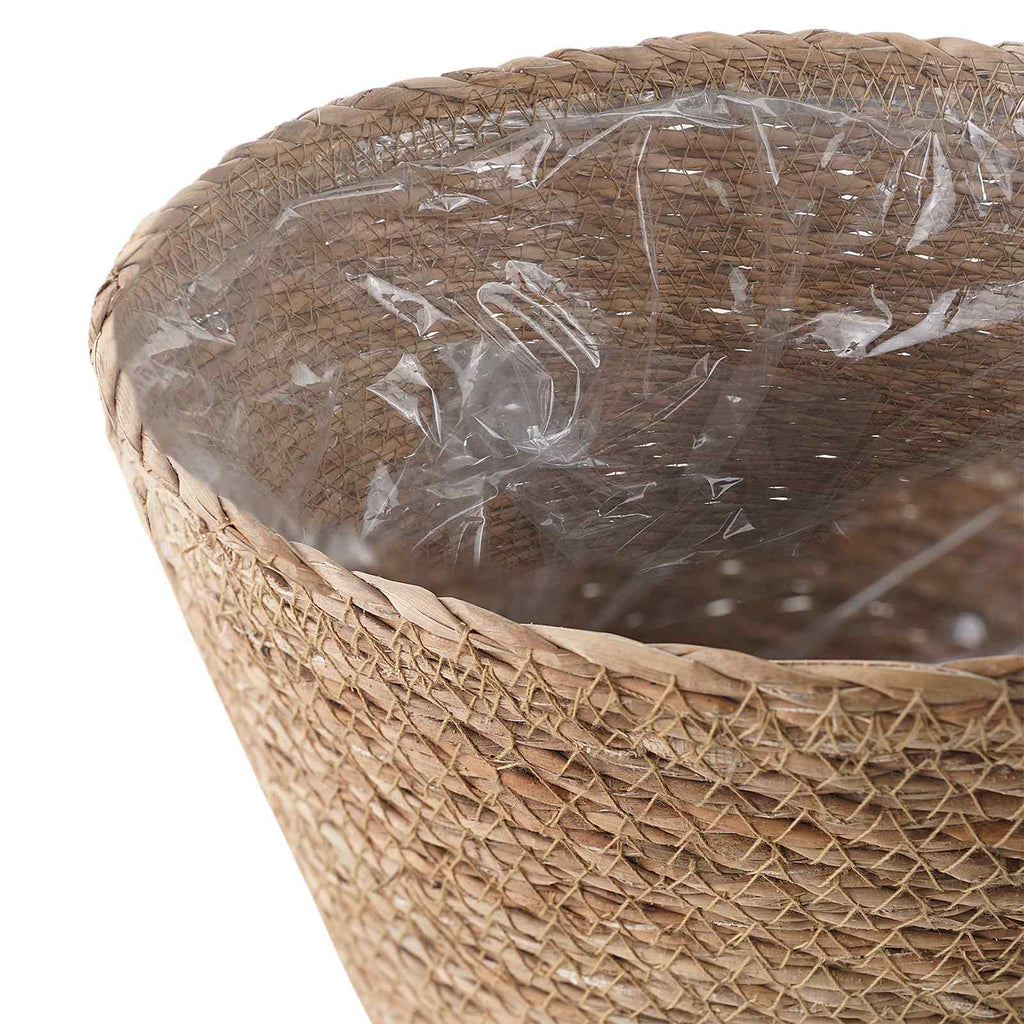 vidaXL Kosze na rośliny z trawy morskiej 3 pcs naturalny Ø26 x 19 cm