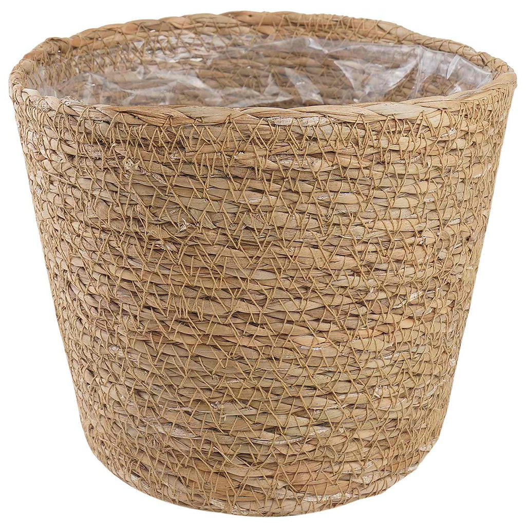 vidaXL Kosze na rośliny z trawy morskiej 3 pcs naturalny Ø26 x 19 cm