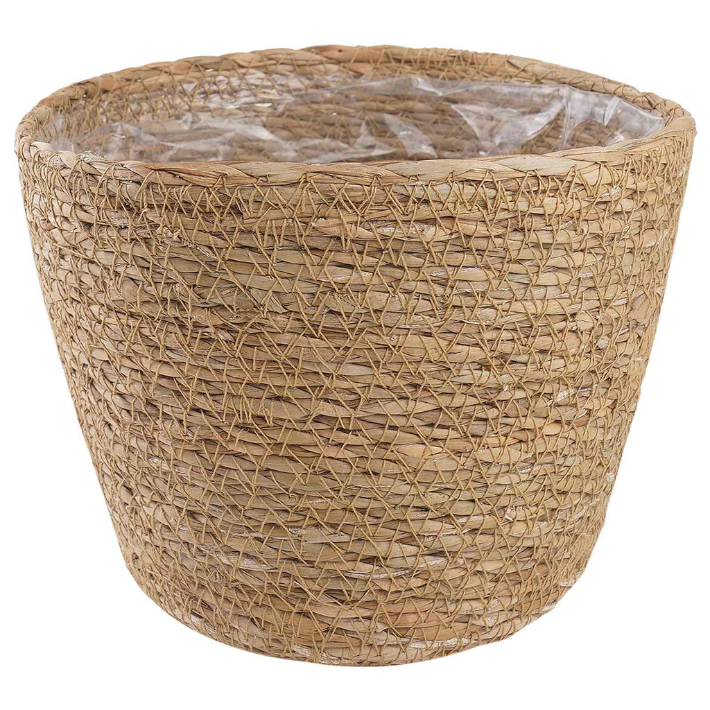 vidaXL Kosze na rośliny z trawy morskiej 3 pcs naturalny Ø26 x 19 cm