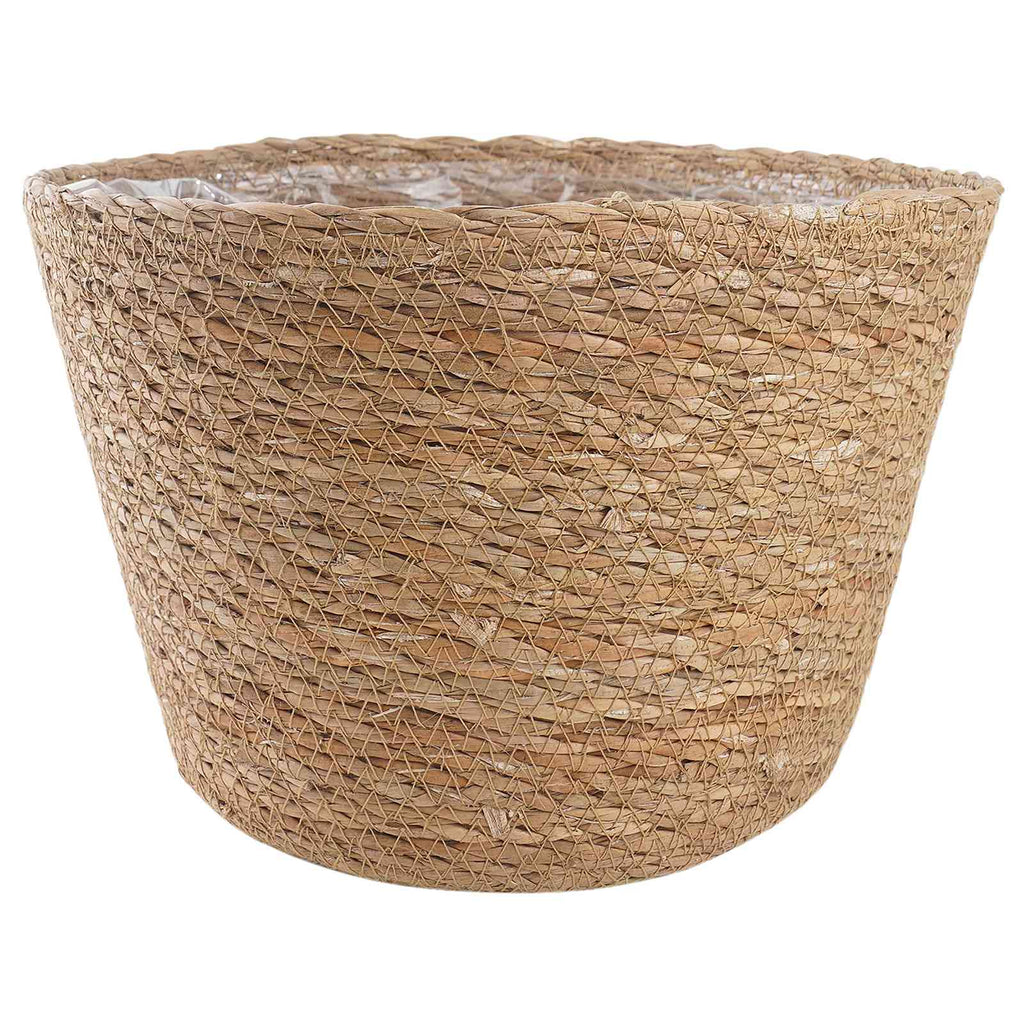 vidaXL Kosze na rośliny z trawy morskiej 3 pcs naturalny Ø26 x 19 cm