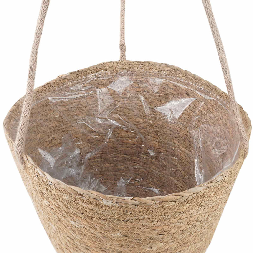 vidaXL Kosze na rośliny z trawy morskiej 3 pcs naturalny Ø26 x 19 cm