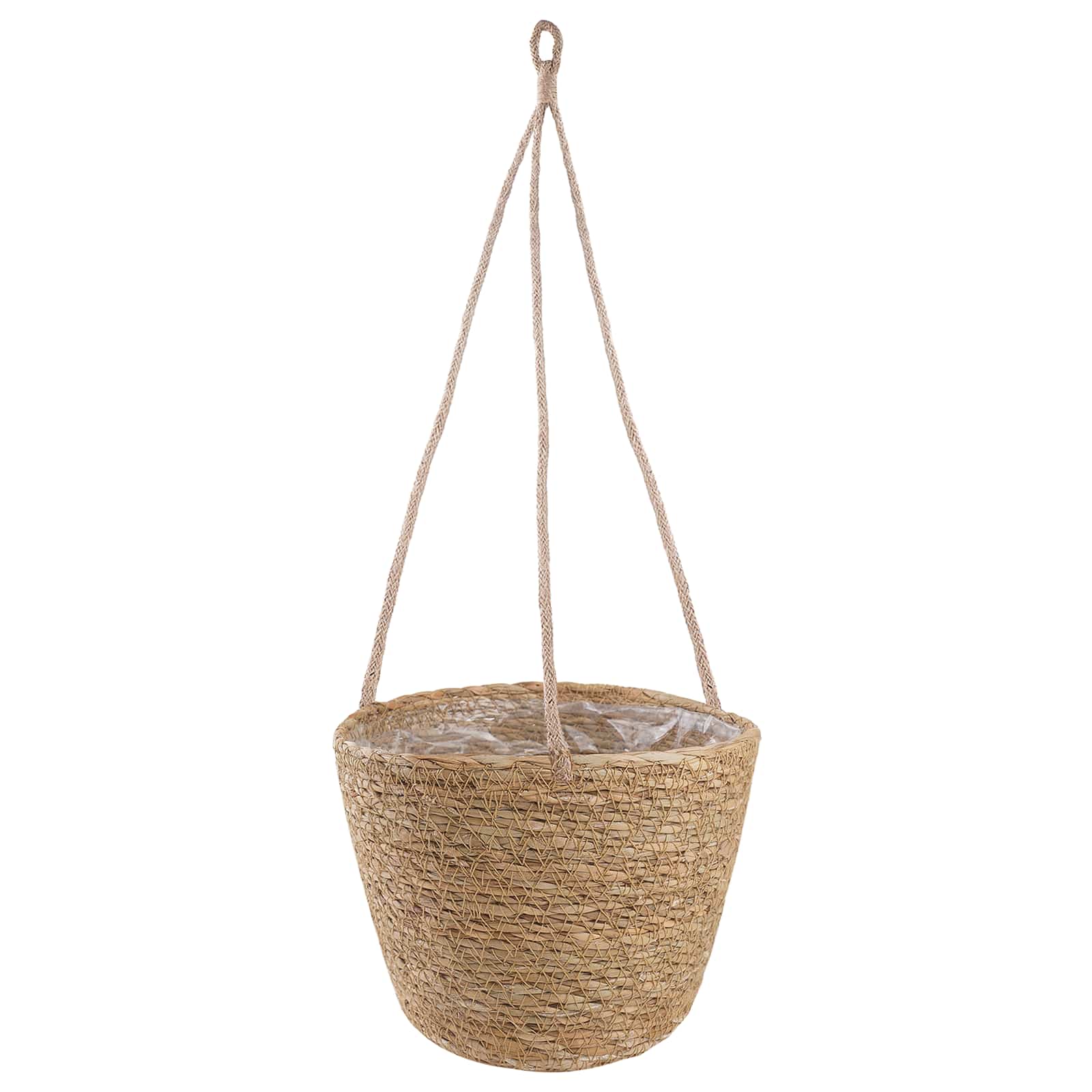 vidaXL Kosze na rośliny z trawy morskiej 3 pcs naturalny Ø26 x 19 cm