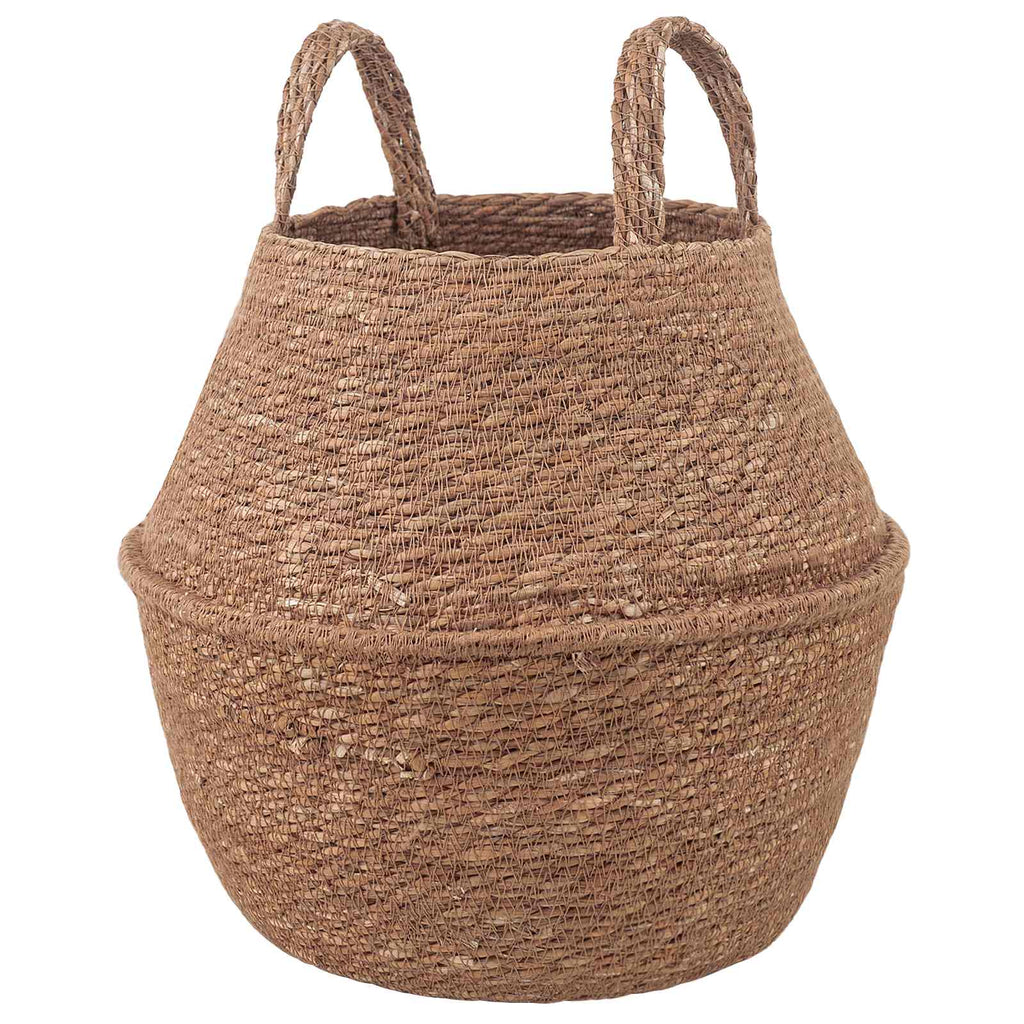 vidaXL Doniczka z uchwytami naturalny Ø 22 x 20 cm 100% Trawa morska