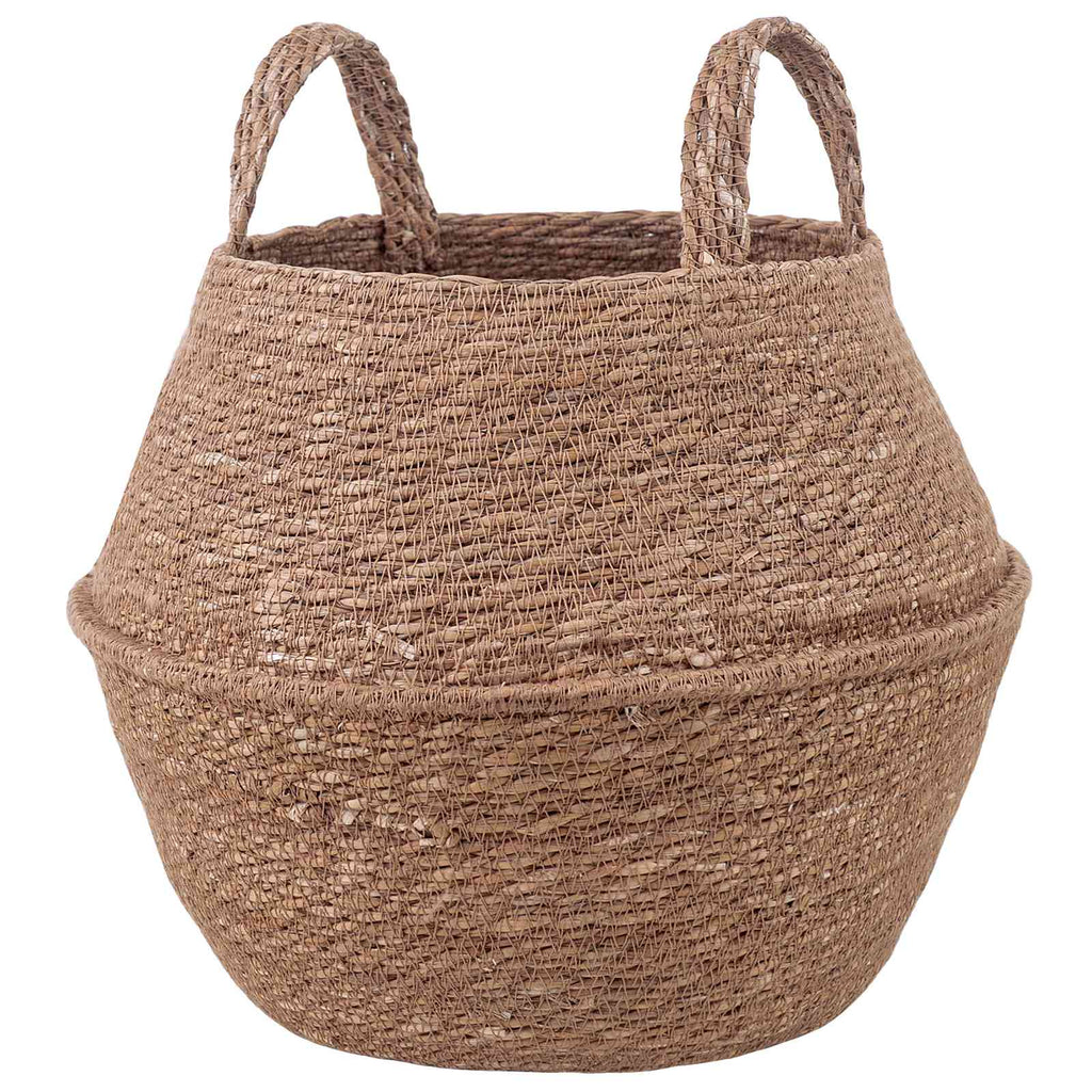 vidaXL Doniczka z uchwytami naturalny Ø 32 x 32 cm 100% Trawa morska