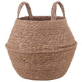 vidaXL Doniczka z uchwytami naturalny Ø 32 x 32 cm 100% Trawa morska