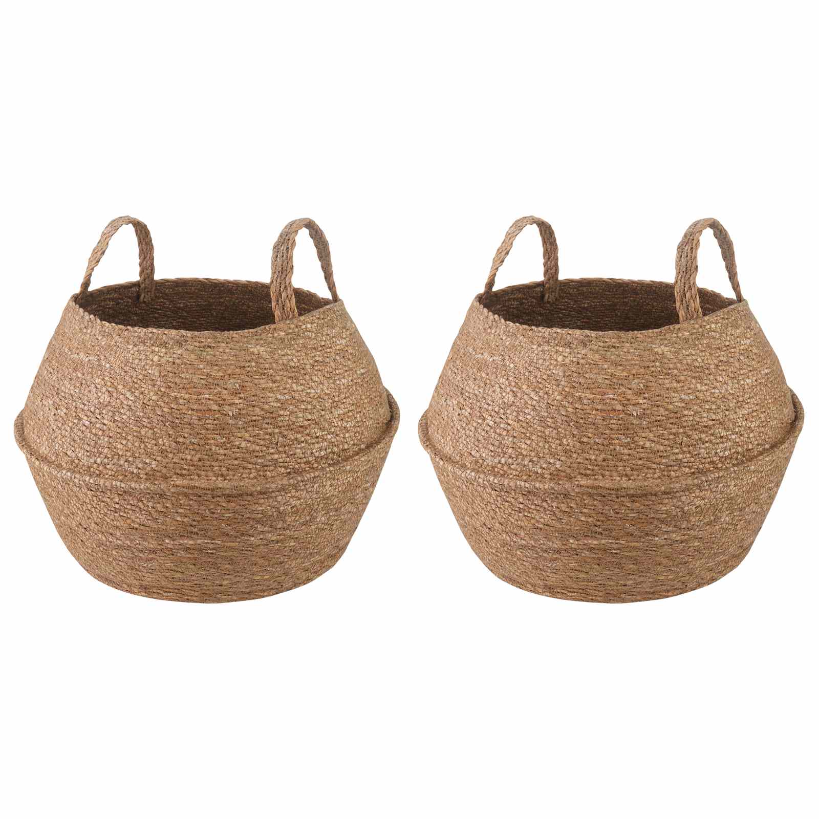 vidaXL Doniczka z uchwytami 2 pcs naturalny Ø 32 x 32 cm
