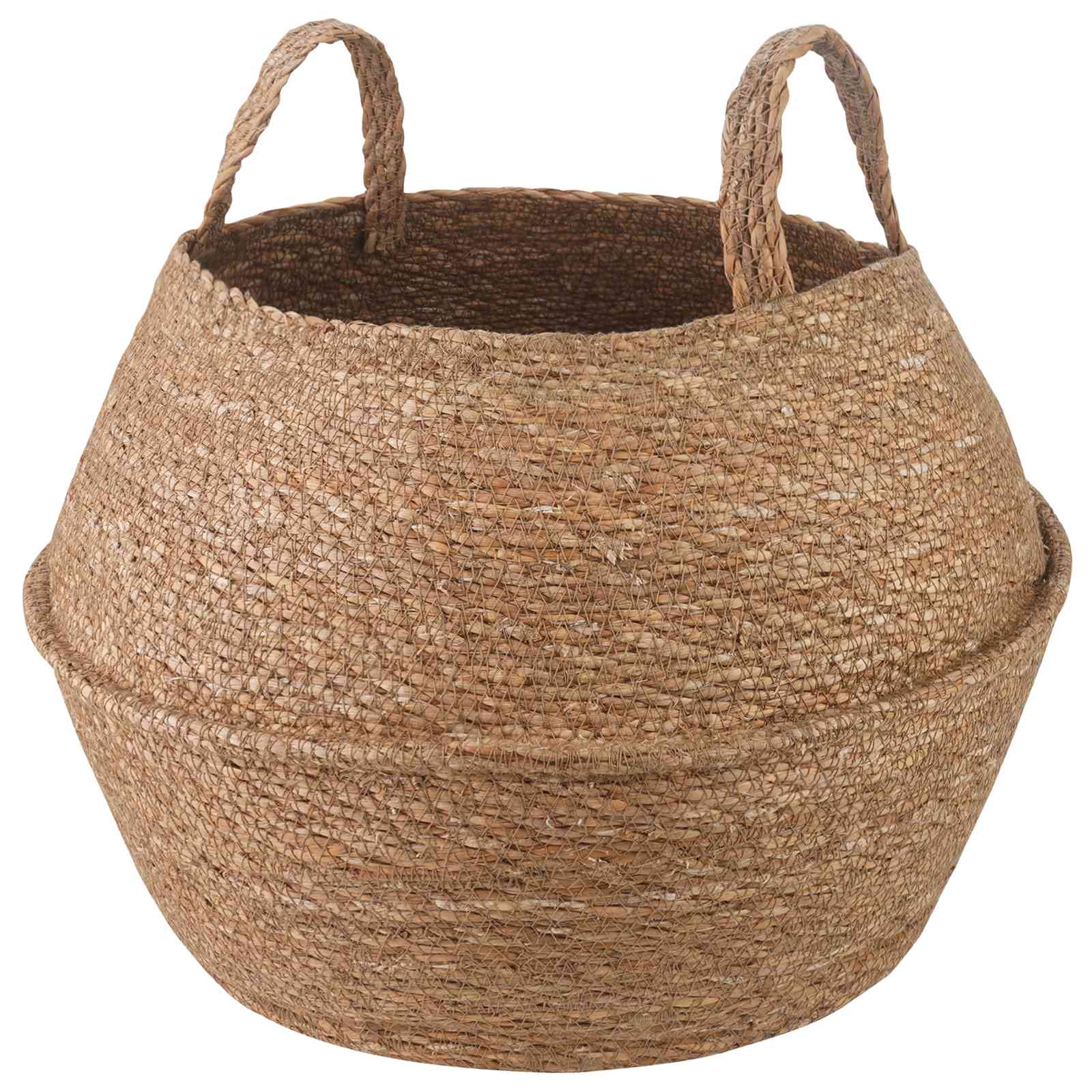vidaXL Doniczka z uchwytami naturalny Ø 45 x 36 cm 100% Trawa morska