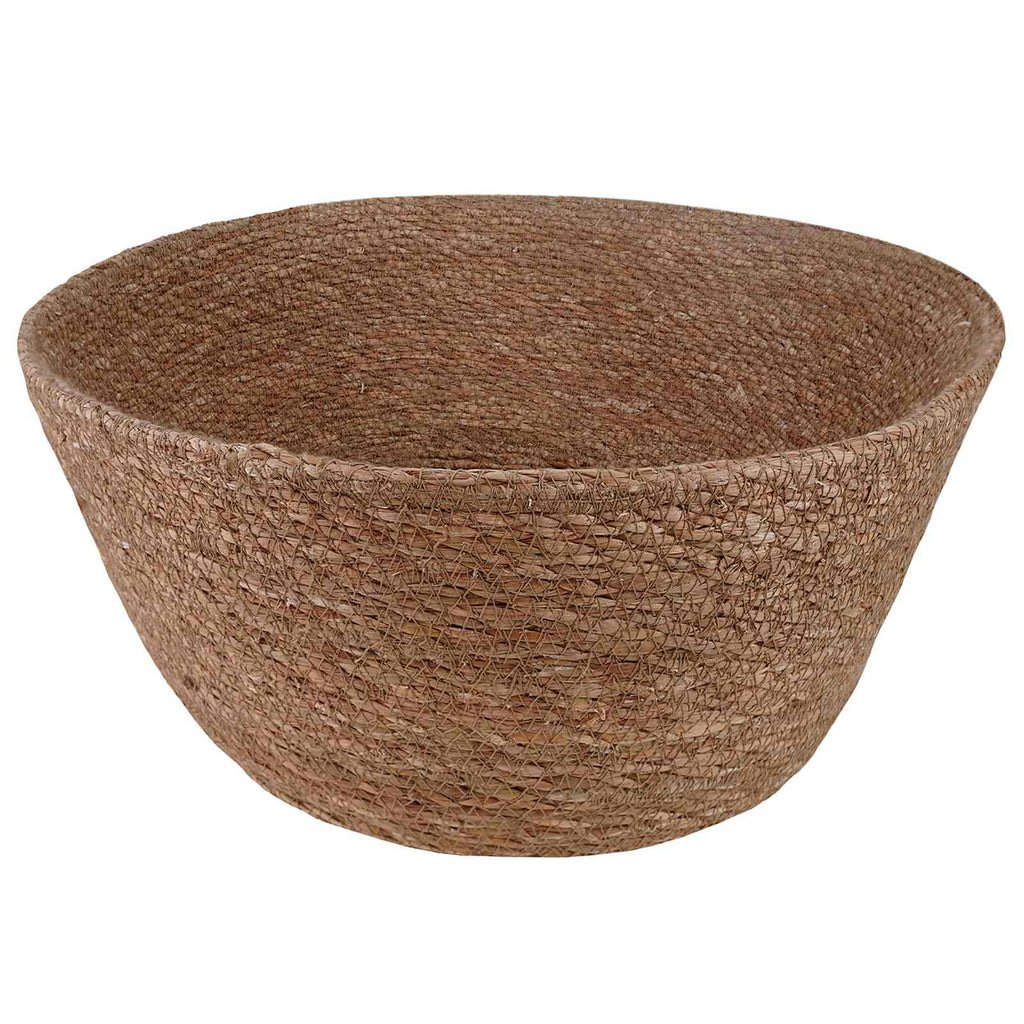 vidaXL Doniczka z uchwytami naturalny Ø 45 x 36 cm 100% Trawa morska