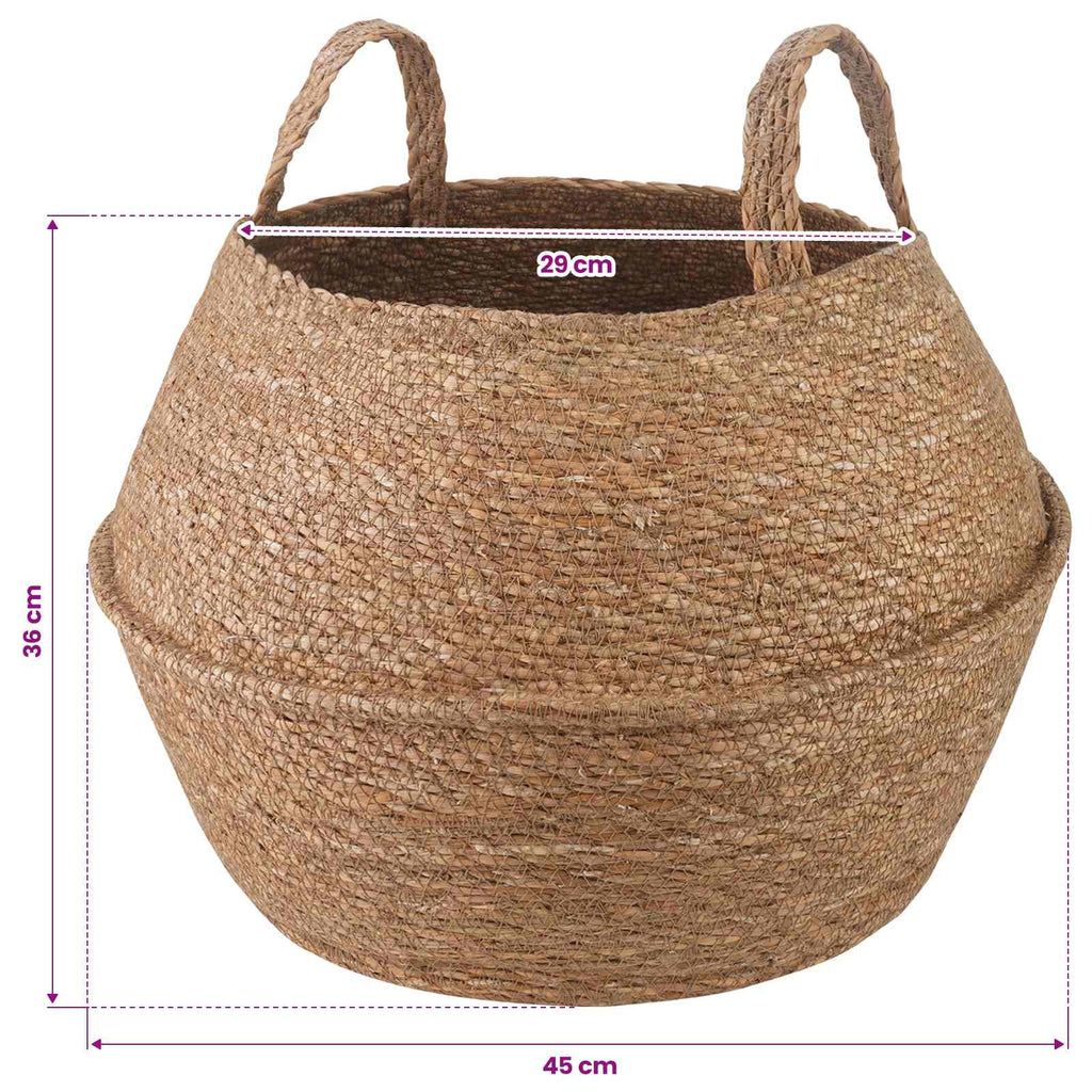 vidaXL Doniczka z uchwytami 2 pcs naturalny Ø 45 x 36 cm