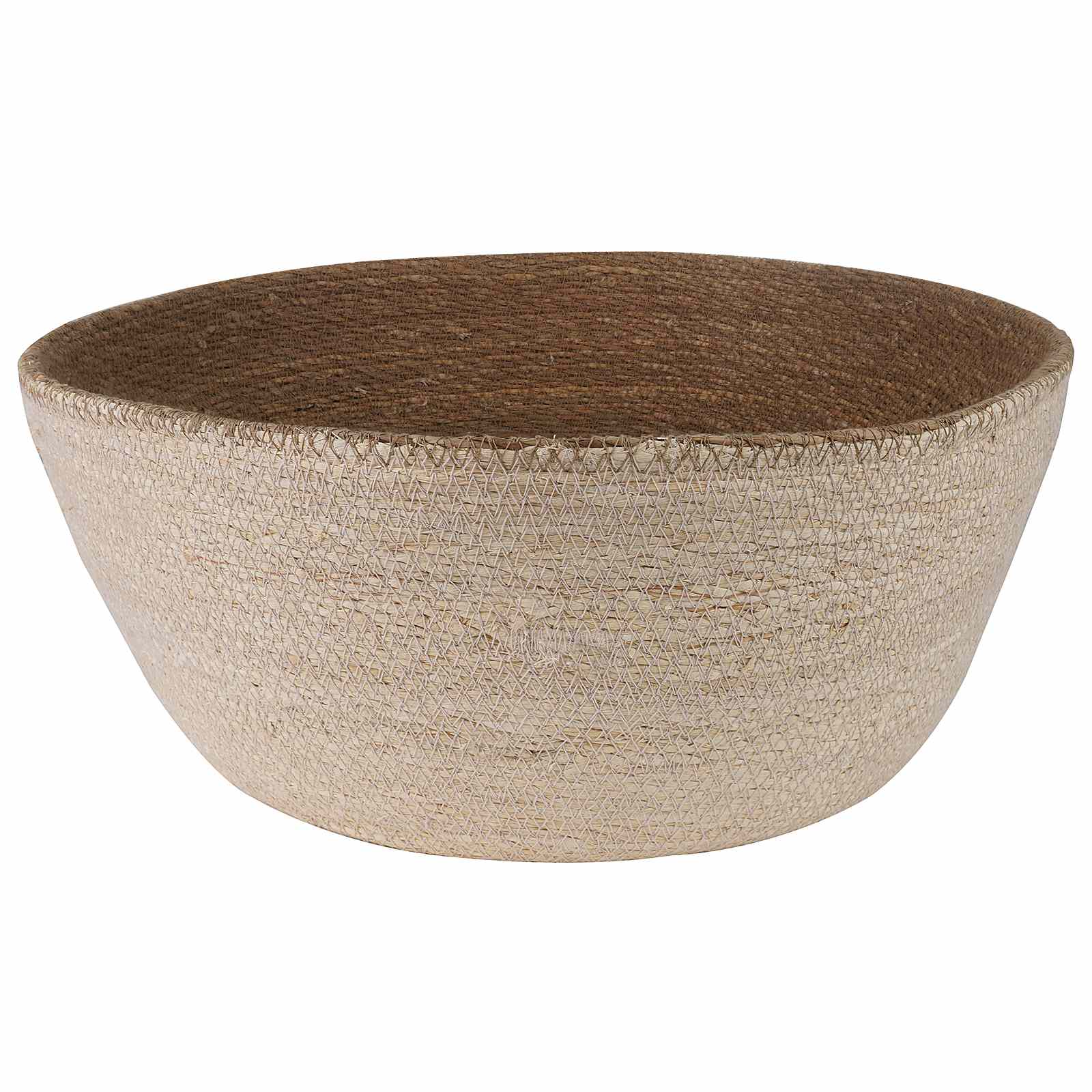 vidaXL Doniczka z uchwytami Biały Ø 45 x 36 cm 100% Trawa morska
