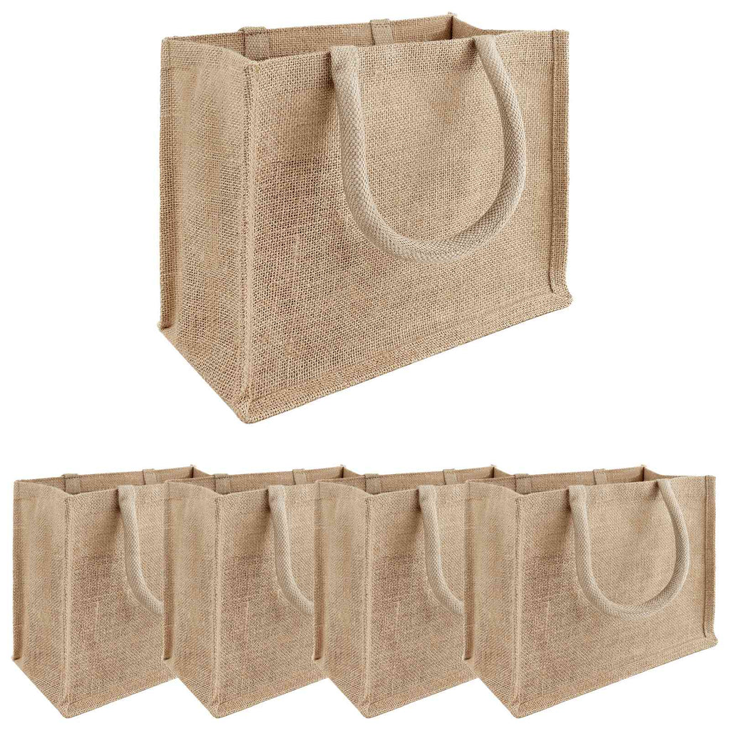 vidaXL Torebki jutowe 5 naturalny 26 x 22 x 14 cm 100% Juta Tossa