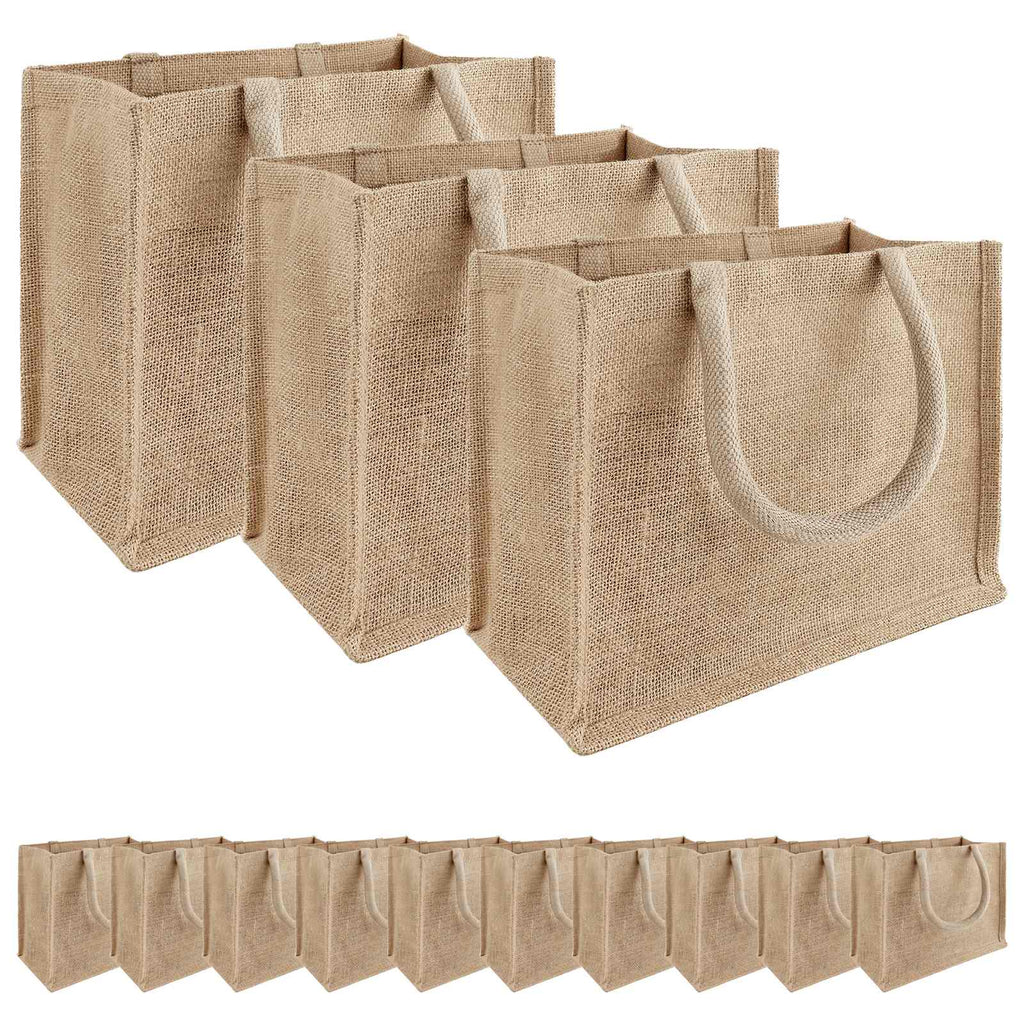 vidaXL Torebki jutowe 50 naturalny 26 x 22 x 14 cm 100% Juta Tossa