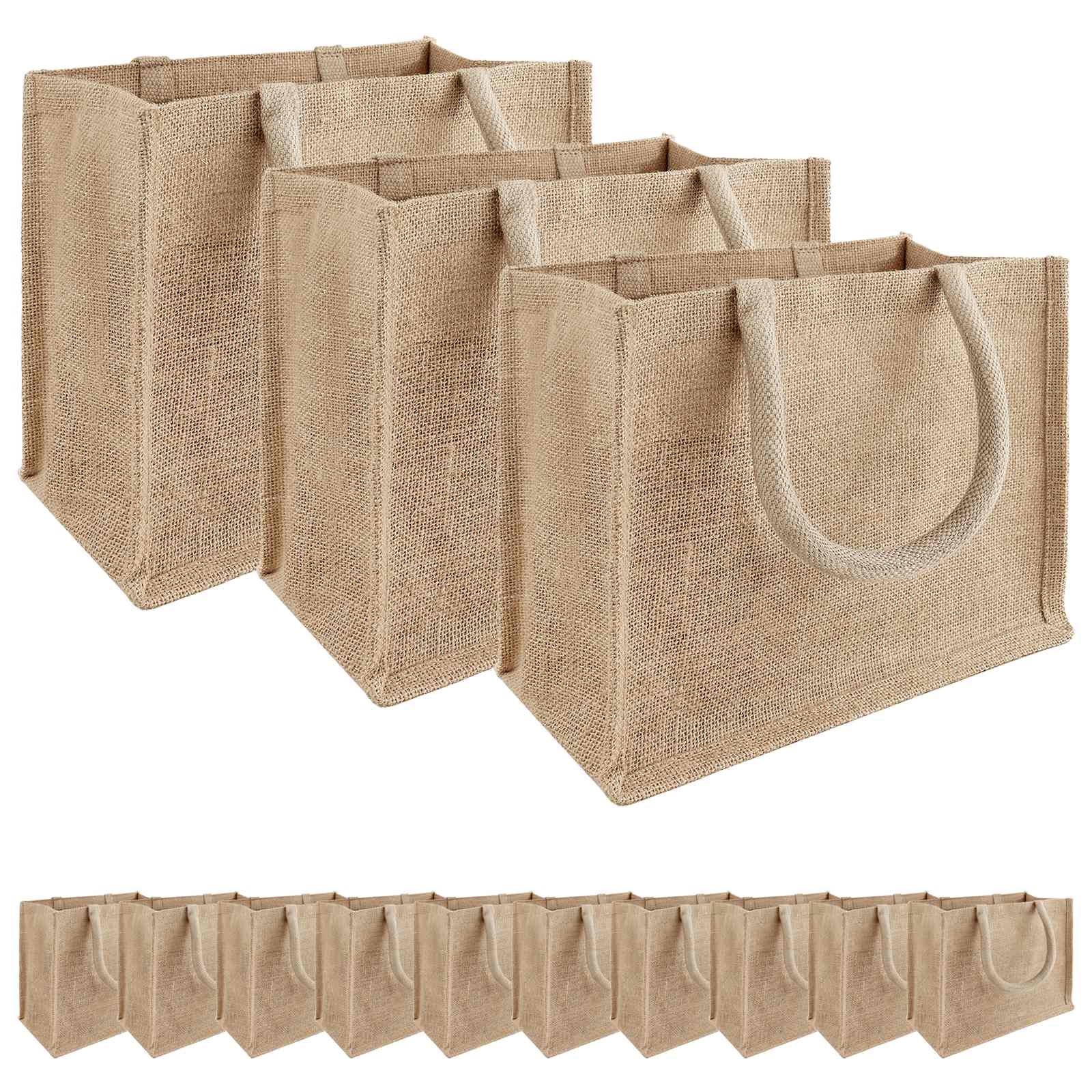 vidaXL Torebki jutowe 50 naturalny 26 x 22 x 14 cm 100% Juta Tossa