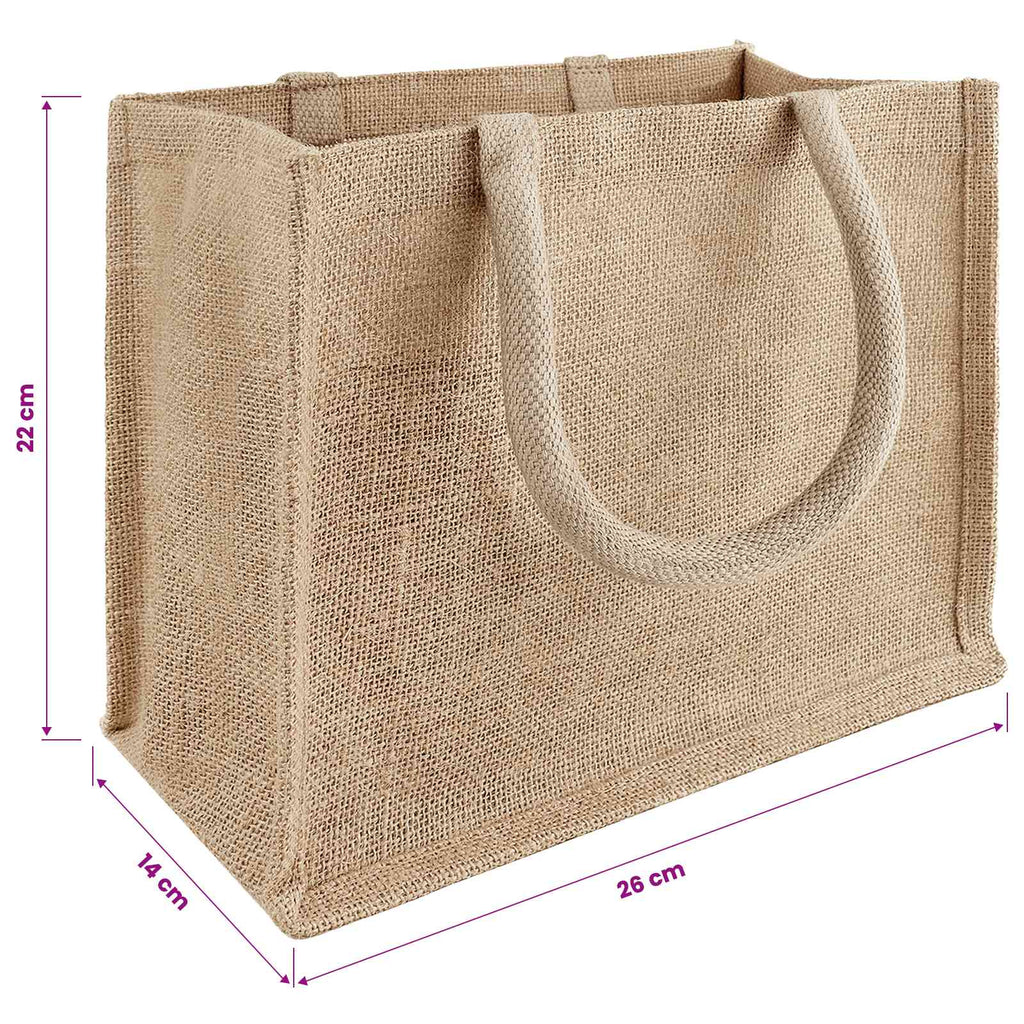 vidaXL Torebki jutowe 50 naturalny 26 x 22 x 14 cm 100% Juta Tossa