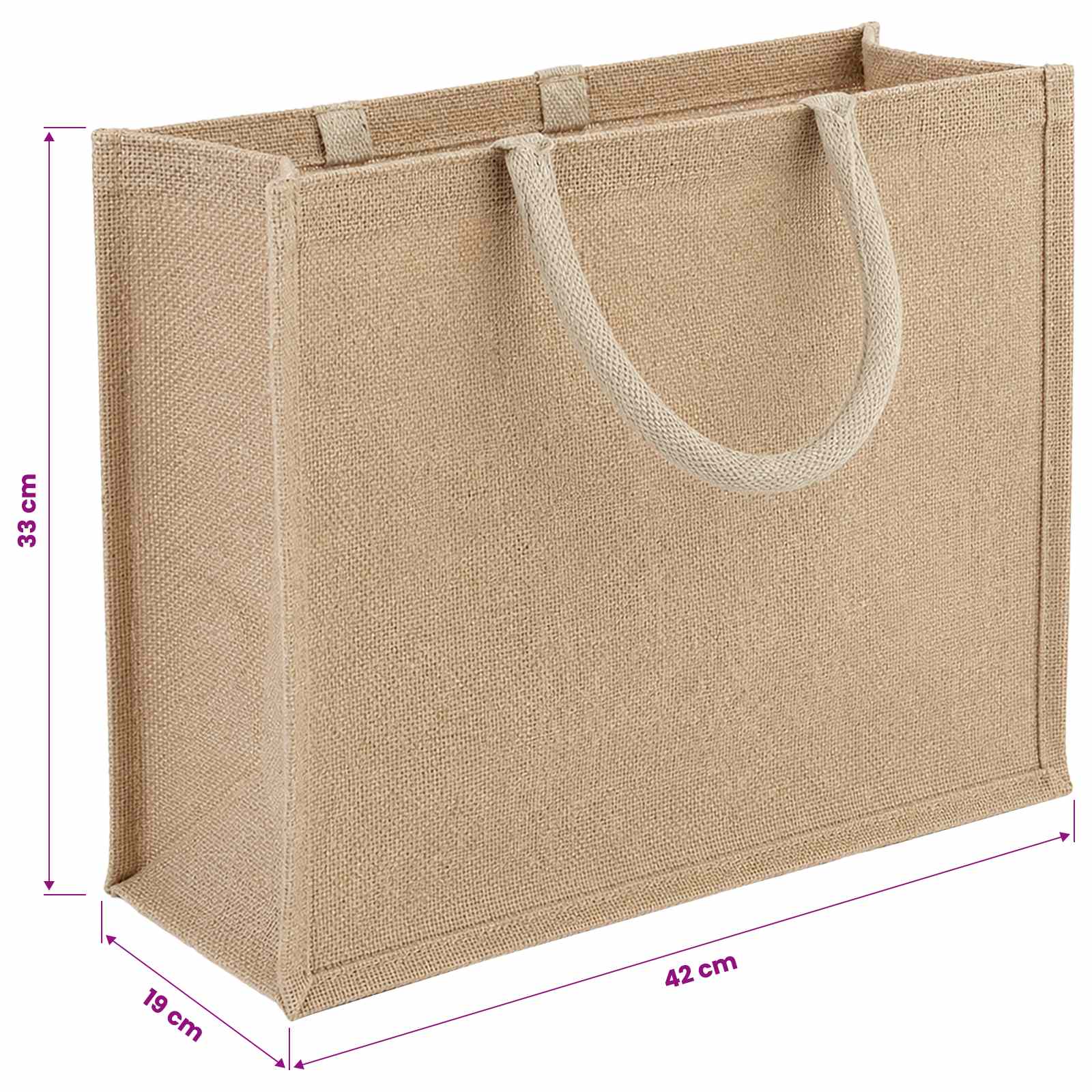 vidaXL Torebki jutowe 10 pcs naturalny 42 x 33 x 19 cm 100% Juta Tossa