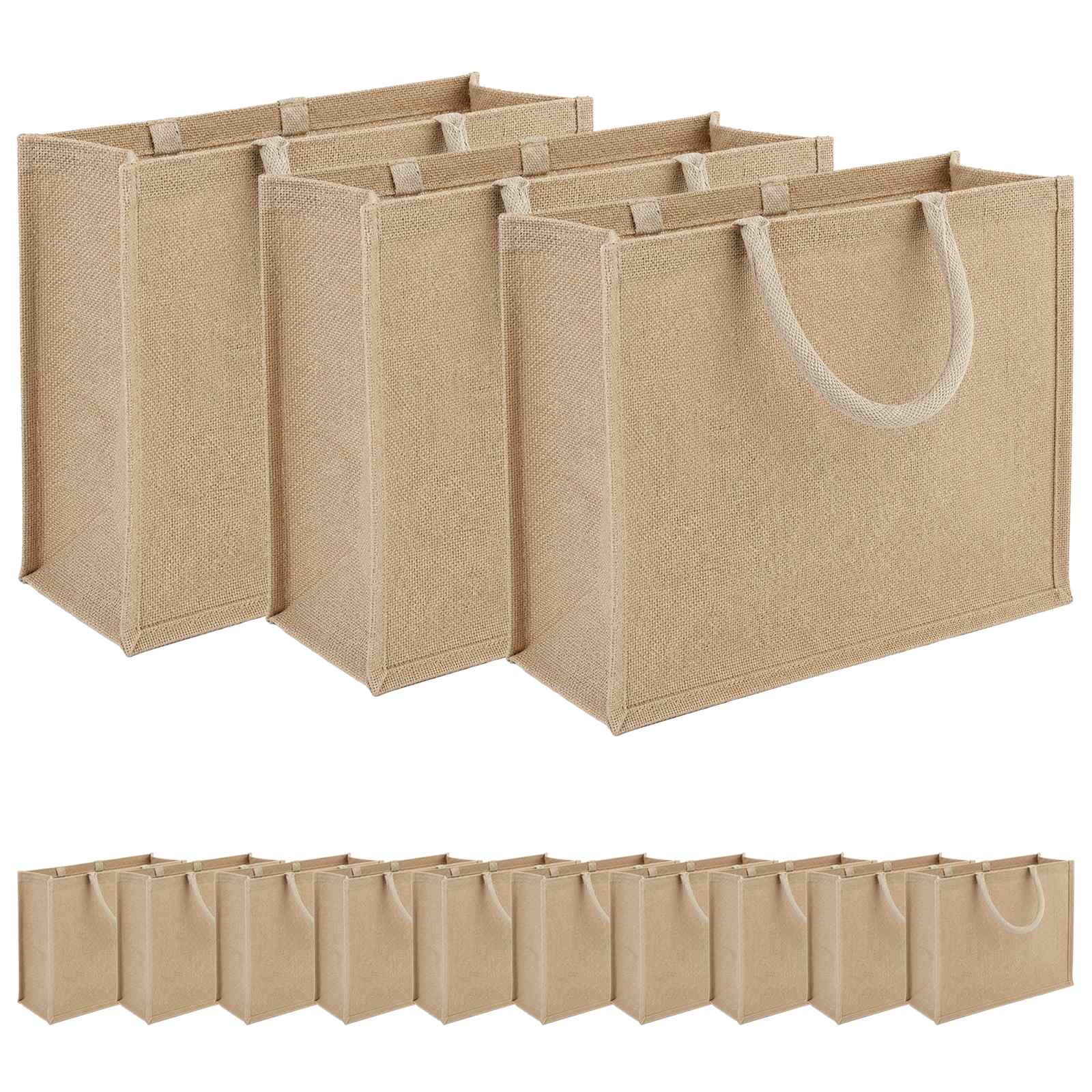 vidaXL Torebki jutowe 50 pcs naturalny 42 x 33 x 19 cm 100% Juta Tossa