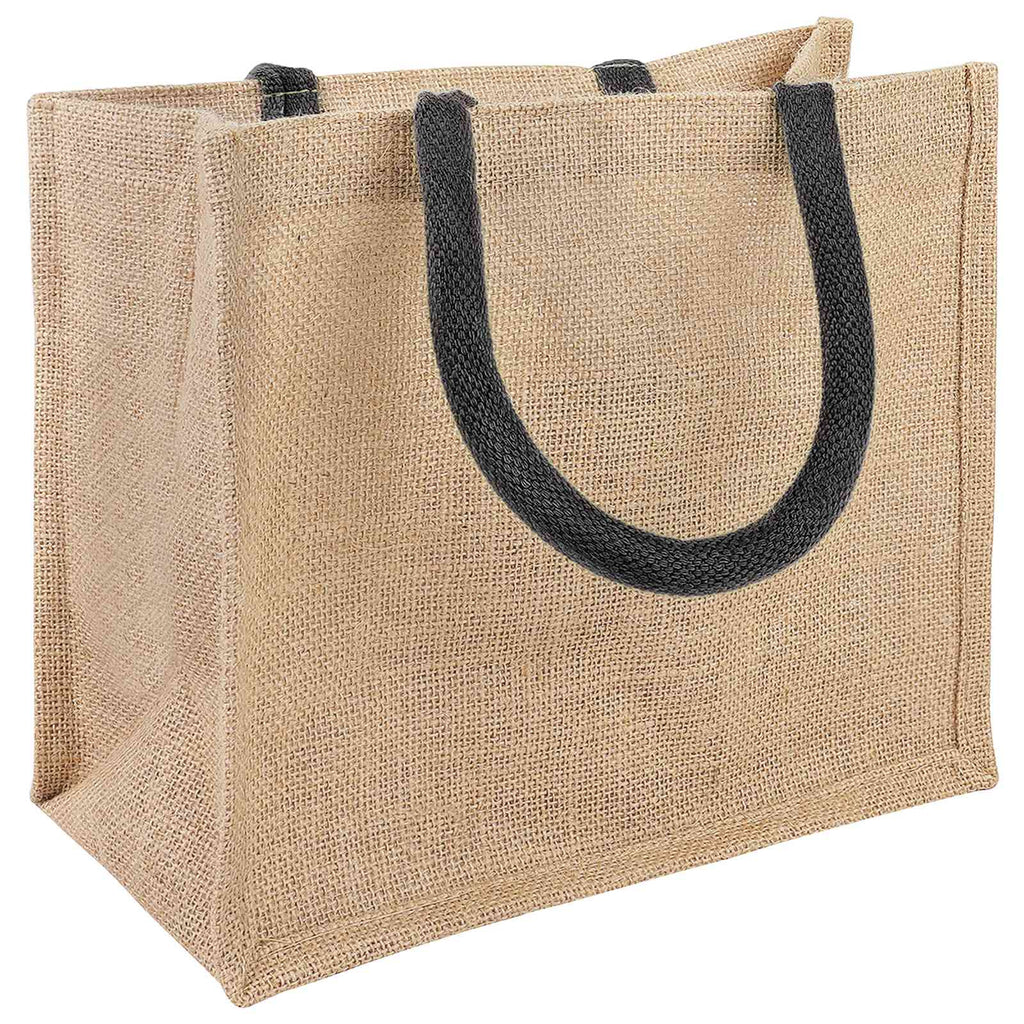 vidaXL Torebki jutowe 50 Naturalny i czarny 26 x 22 x 14 cm