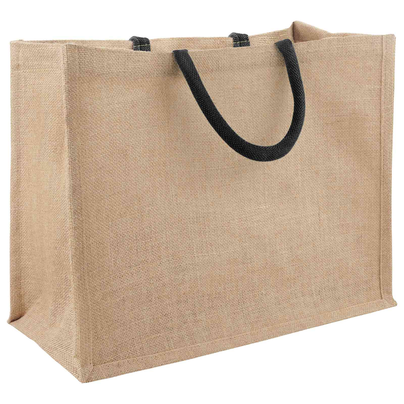 vidaXL Torebki jutowe 5 Naturalny i czarny 42 x 33 x 19 cm