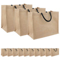 vidaXL Torebki jutowe 50 Naturalny i czarny 42 x 33 x 19 cm